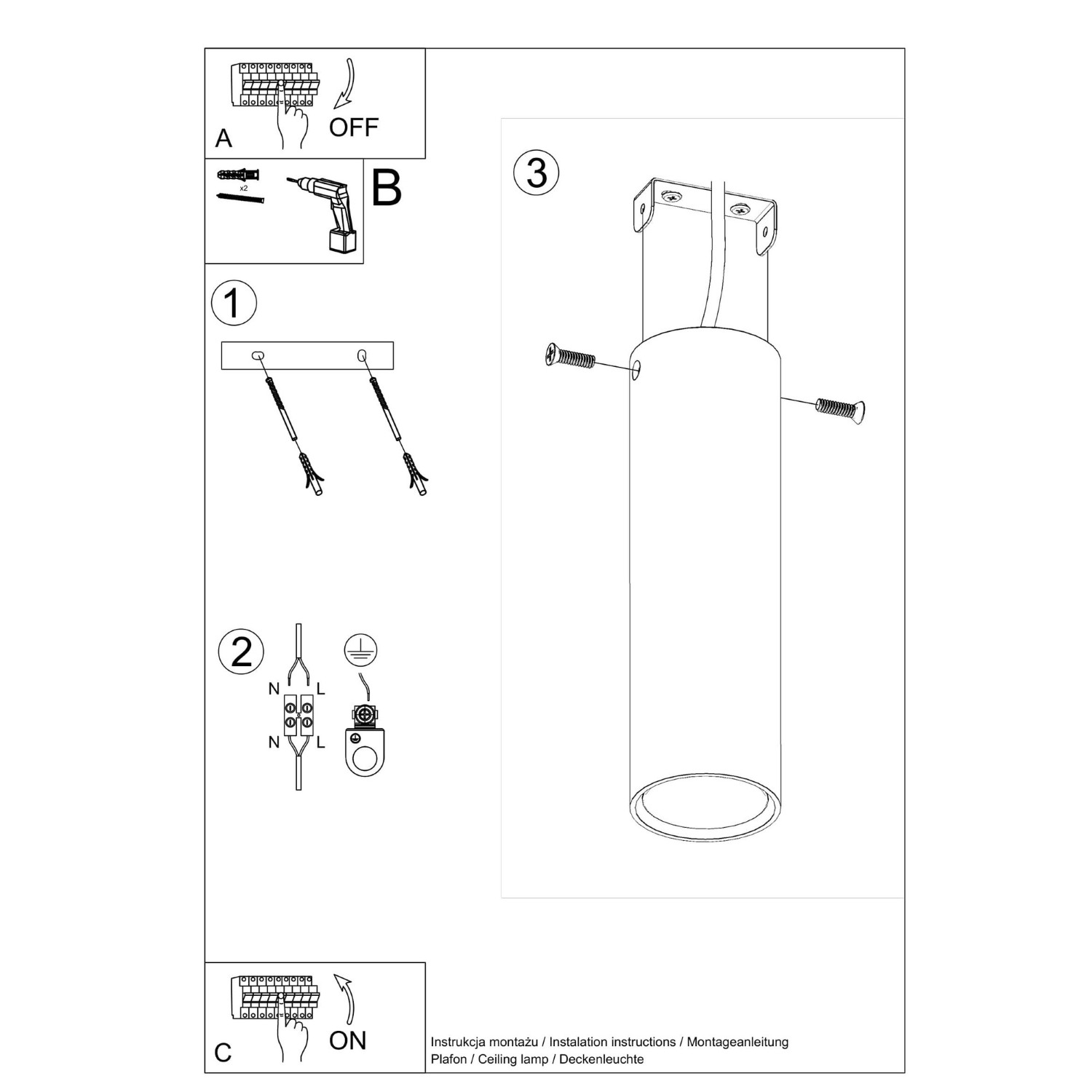 Ceiling Lamp Lagos 20 Olive Green - Thumbnail 8