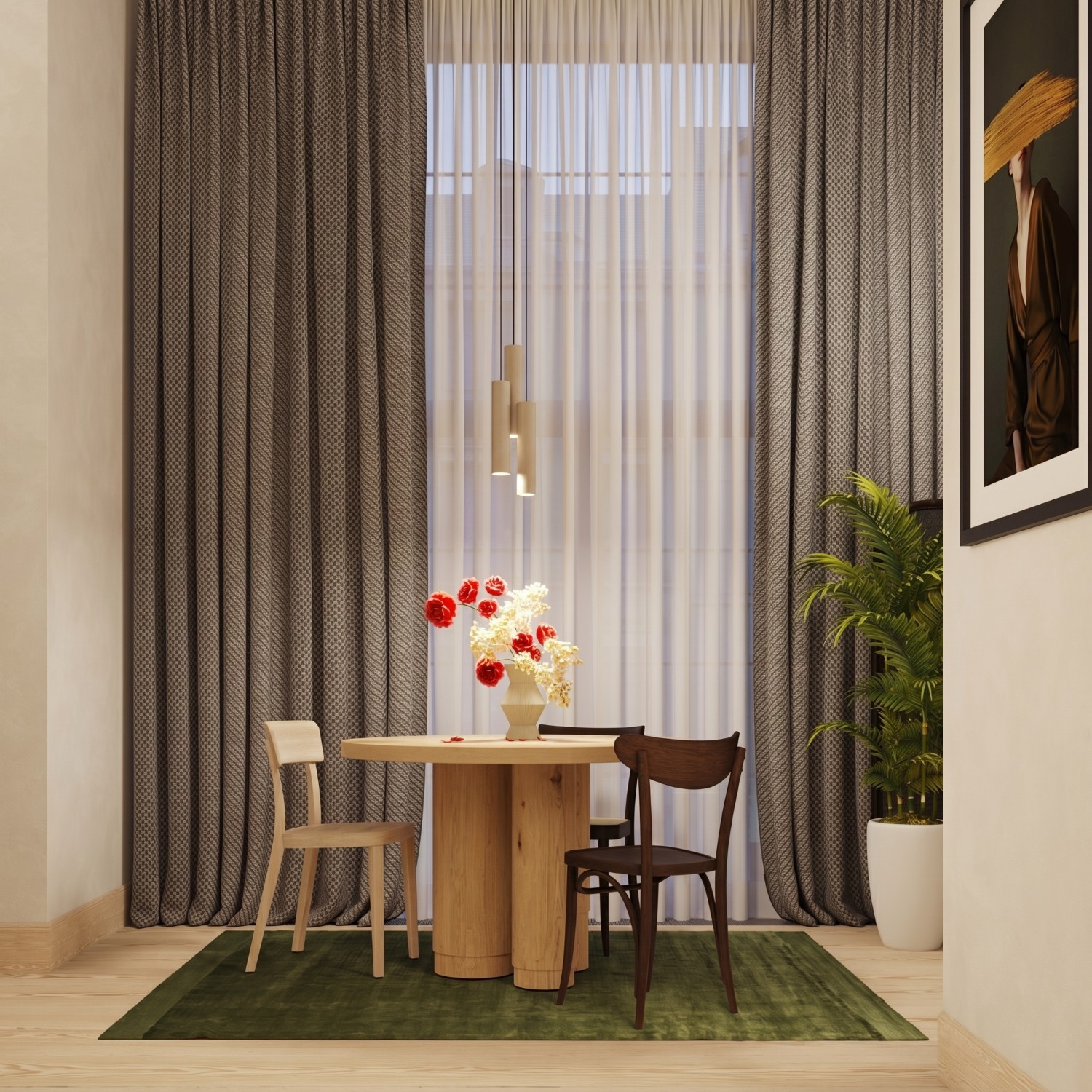 Pendant Lamp Lagos 1 Taupe - Thumbnail 11