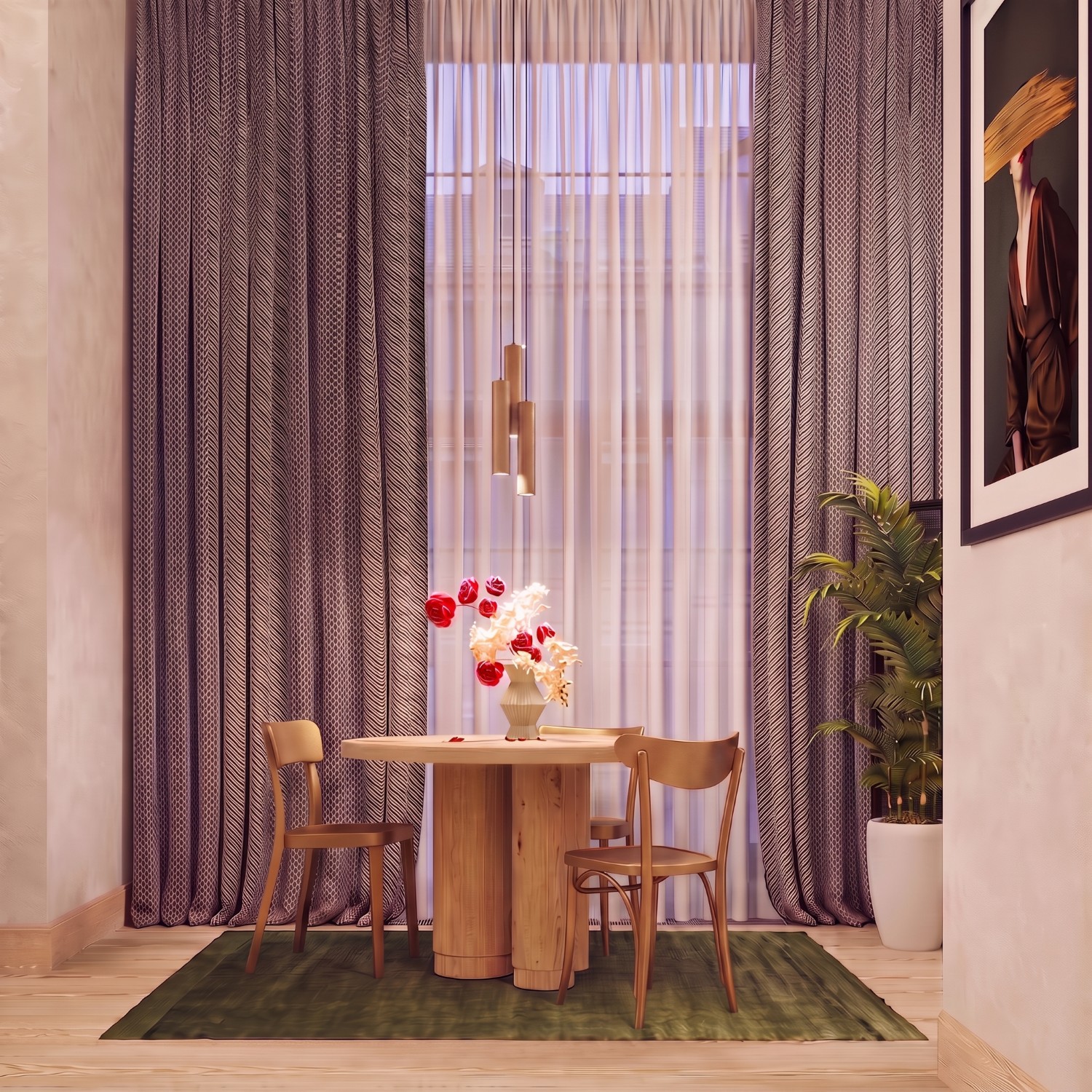 Pendant Lamp Lagos 3L Taupe - Thumbnail 9