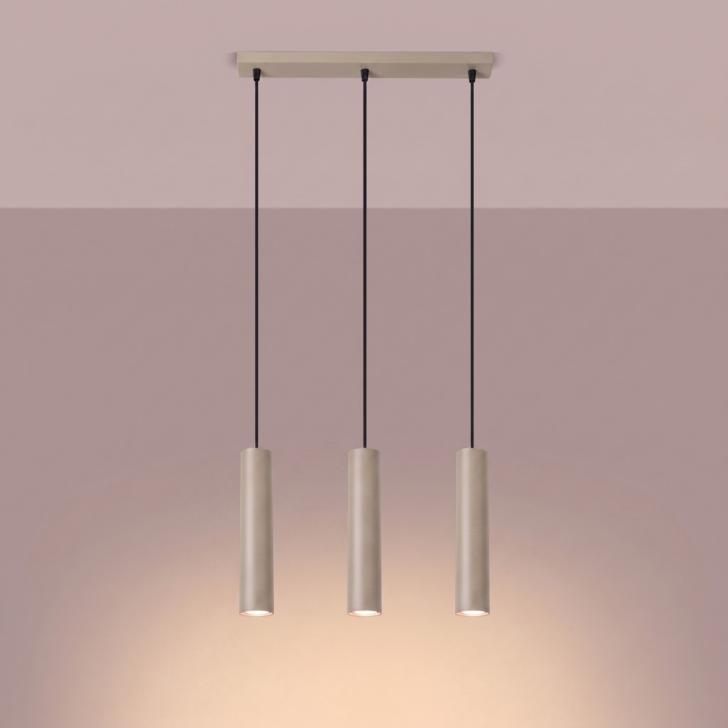 Pendant Lamp Lagos 3L Taupe - Thumbnail 3