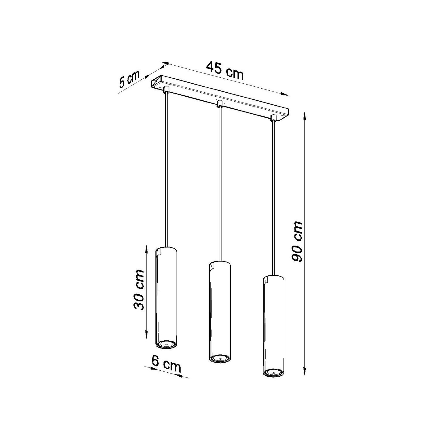 Pendant Lamp Lagos 3L Ultramarine - Thumbnail 7