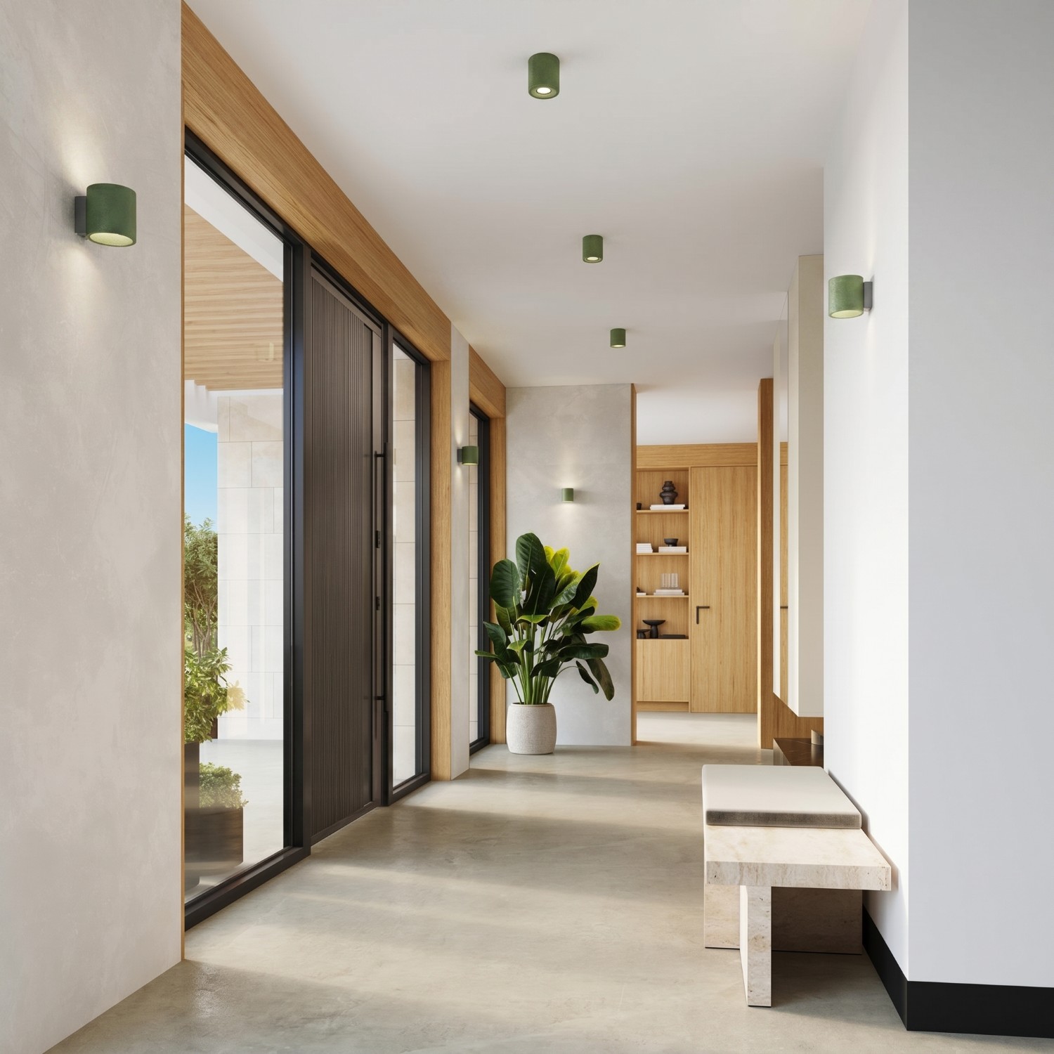 Wall Lamp Orbis 1 Olive Green - Thumbnail 12