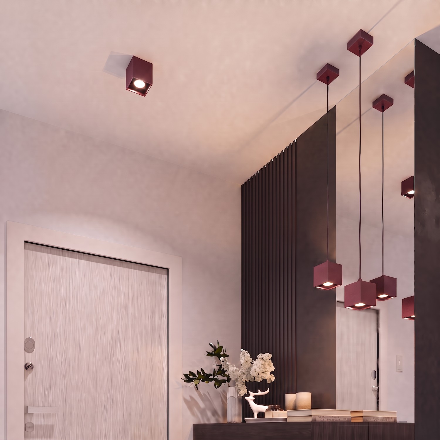 Ceiling Lamp Quad 1 Burgundy - Thumbnail 12