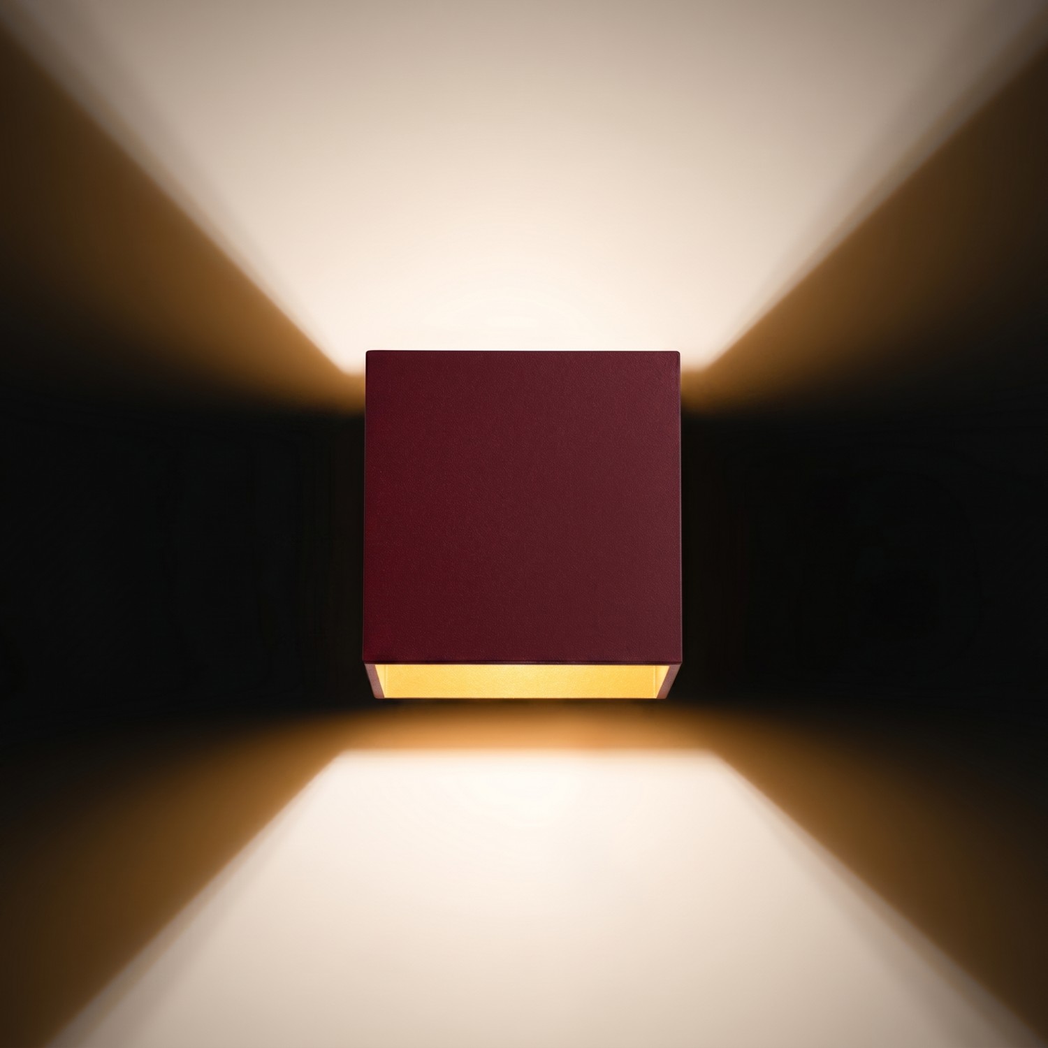Wall Lamp Quad 1 Burgundy - Thumbnail 3