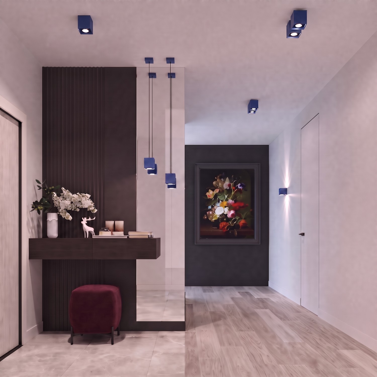Wall Lamp Quad 1 Ultramarine - Thumbnail 13