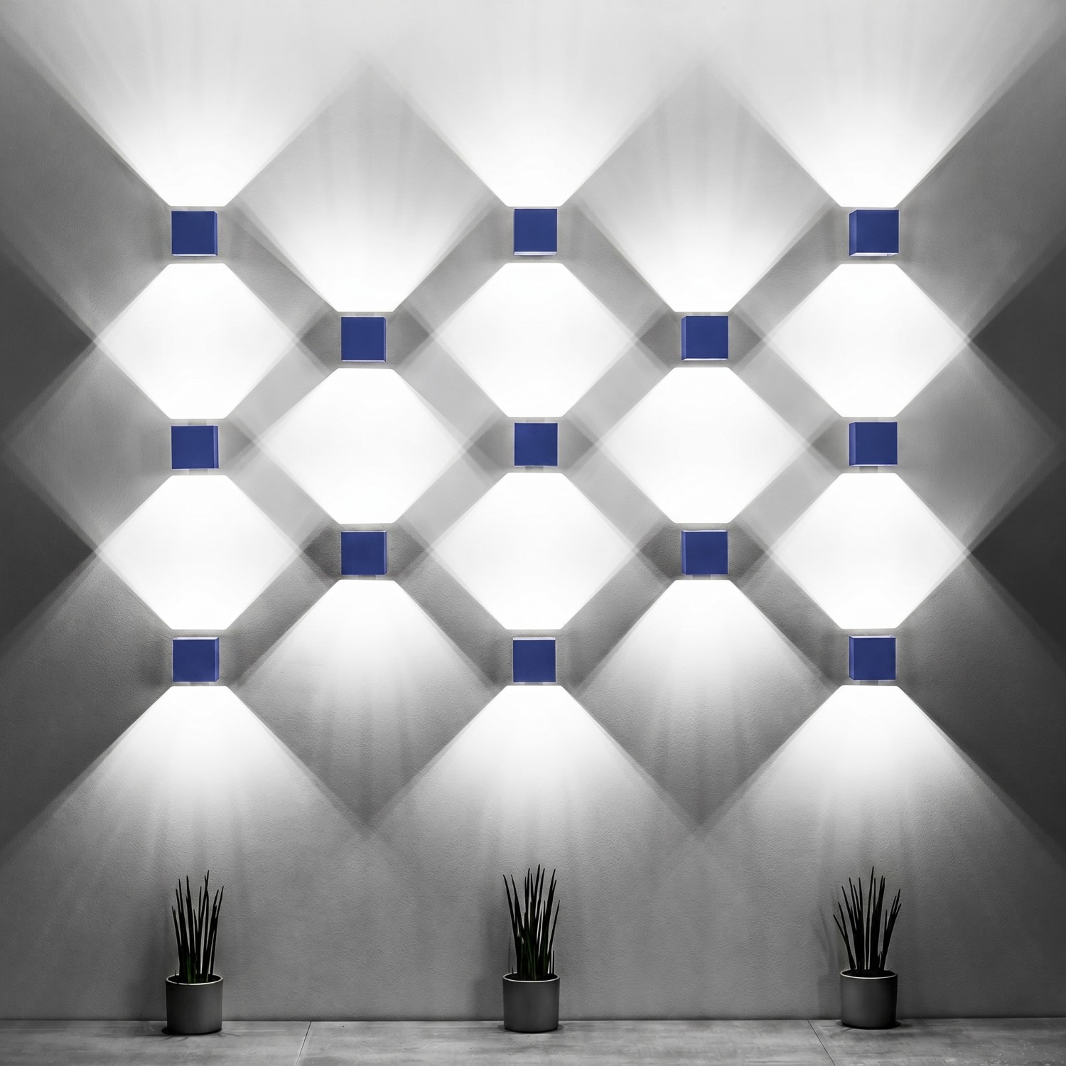 Wall Lamp Quad 1 Ultramarine - Thumbnail 4
