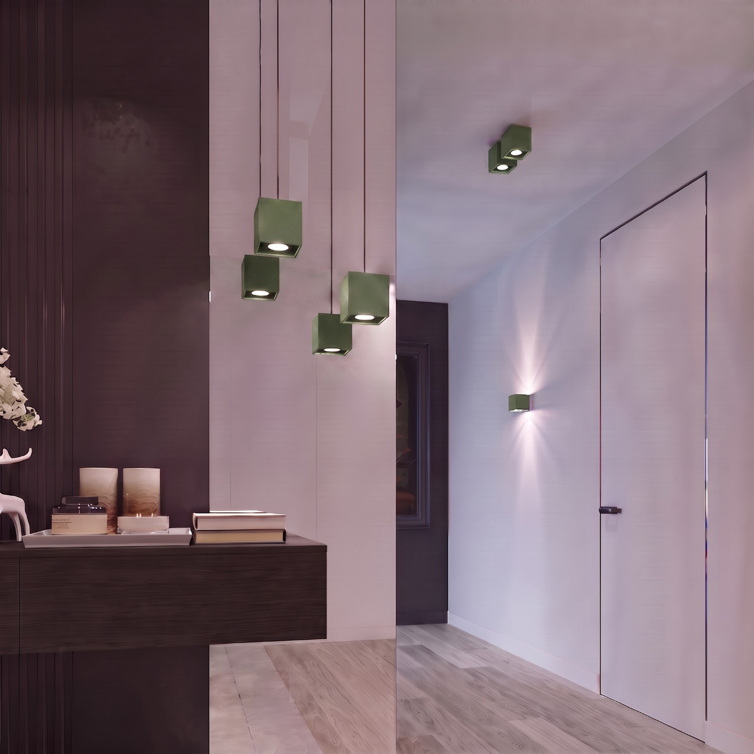 Ceiling Lamp Quad 1 Olive Green - Thumbnail 14