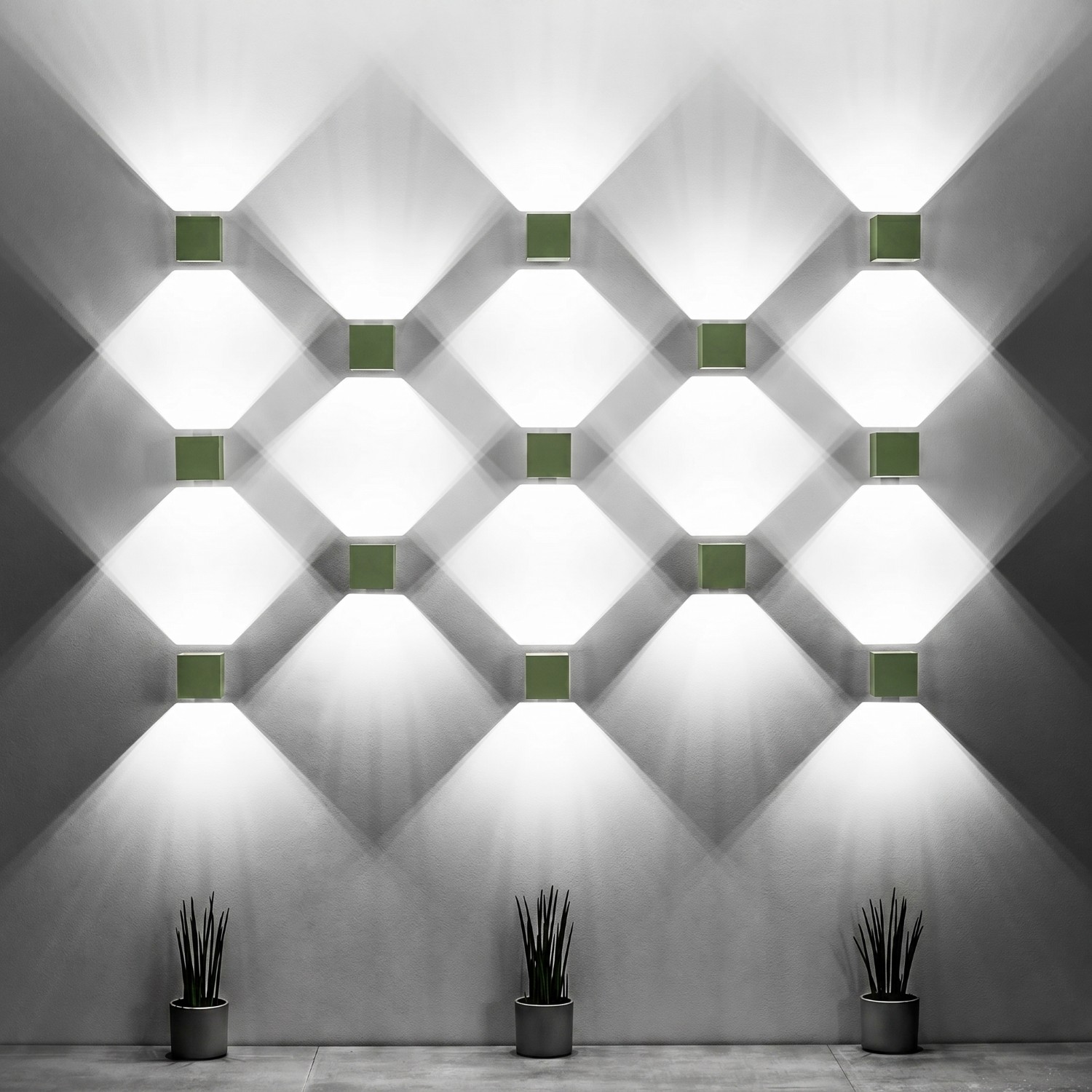 Wall Lamp Quad 1 Olive Green - Thumbnail 4