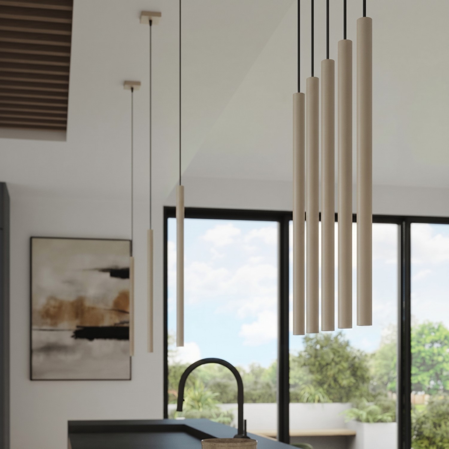 Pendant Lamp Pastelo 3P Taupe - Thumbnail 9