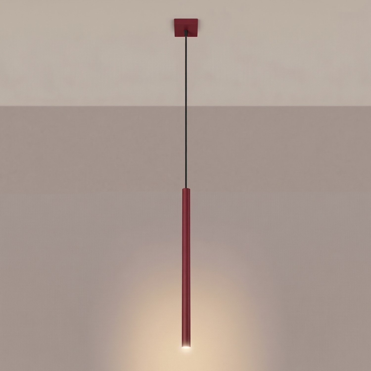 Pendant Lamp Pastelo 1 Burgundy - Thumbnail 3