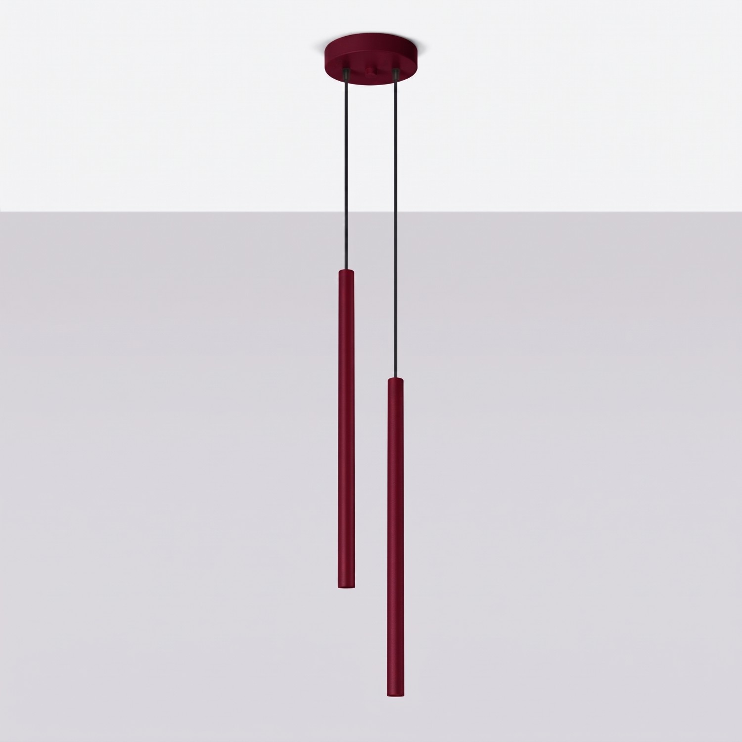 Pendant Lamp Pastelo 2 Burgundy - Thumbnail 2