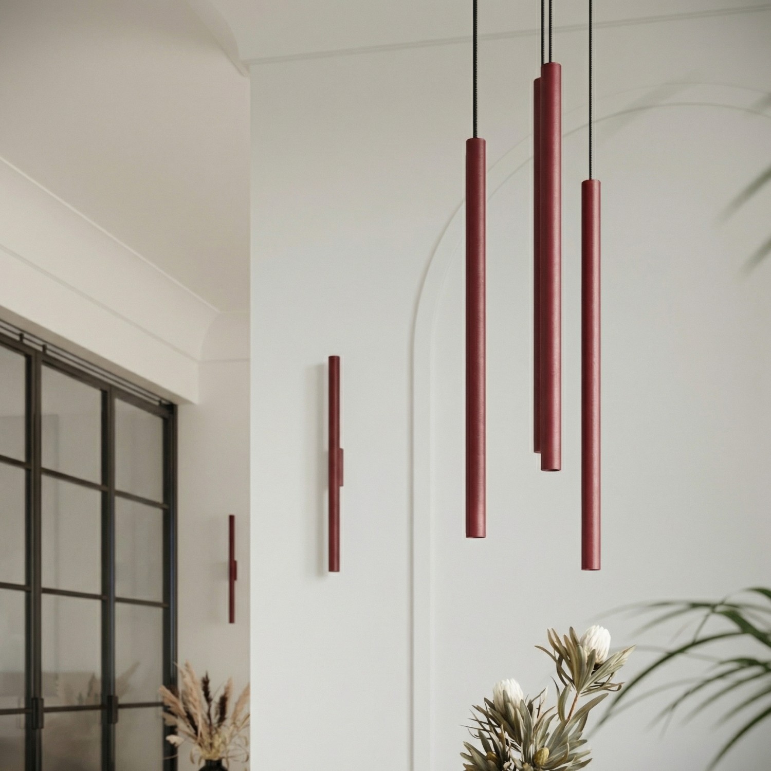 Pendant Lamp Pastelo 3P Burgundy - Thumbnail 9