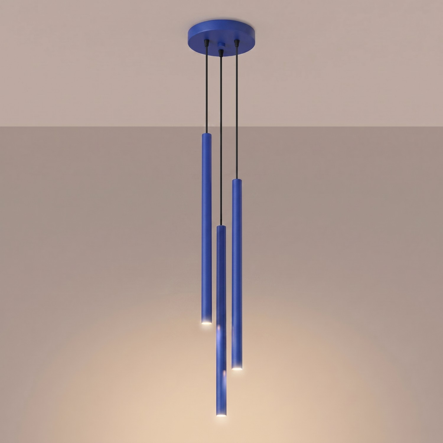 Pendant Lamp Pastelo 3P Ultramarine - Thumbnail 3