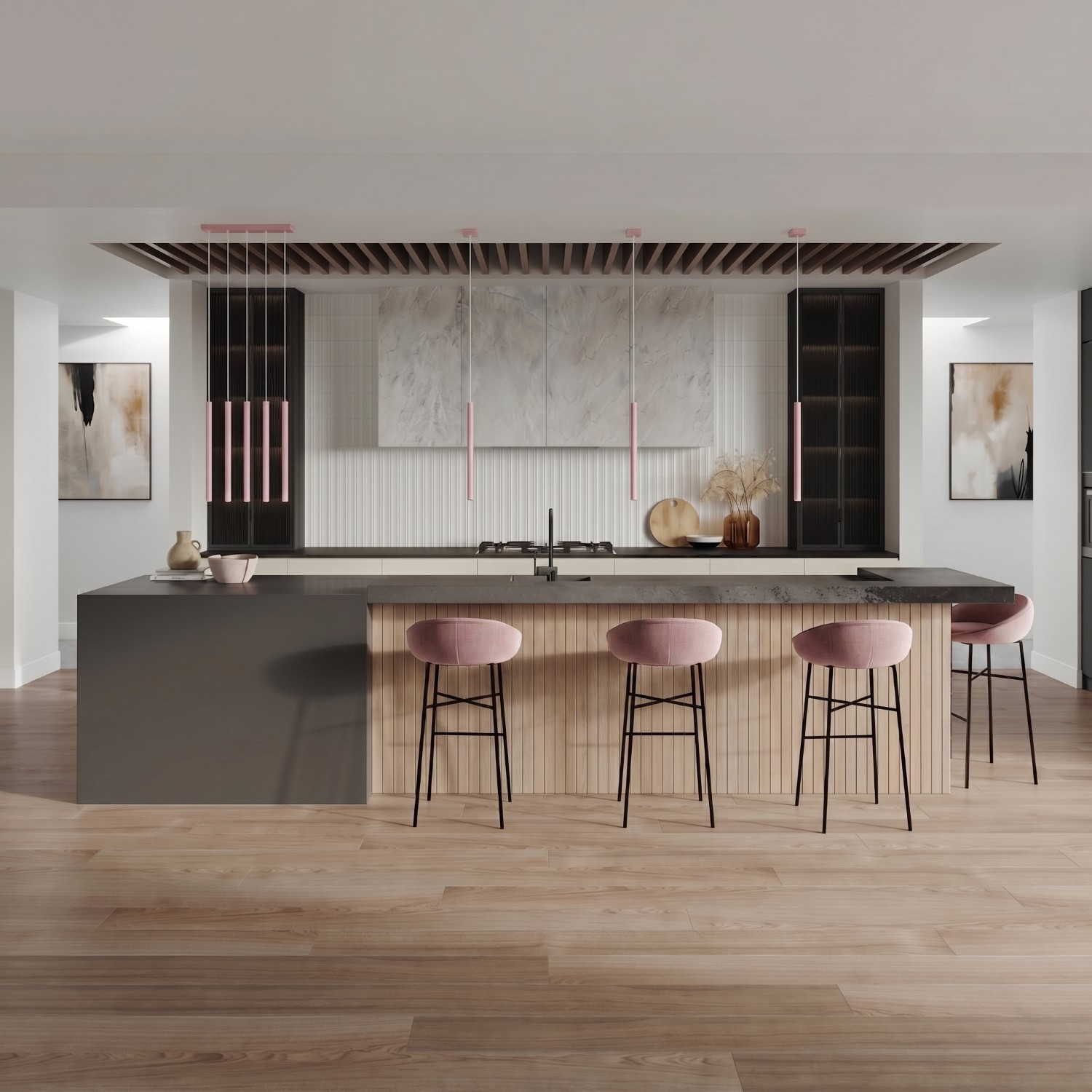 Pendant Lamp Pastelo 2 Pink - Thumbnail 7