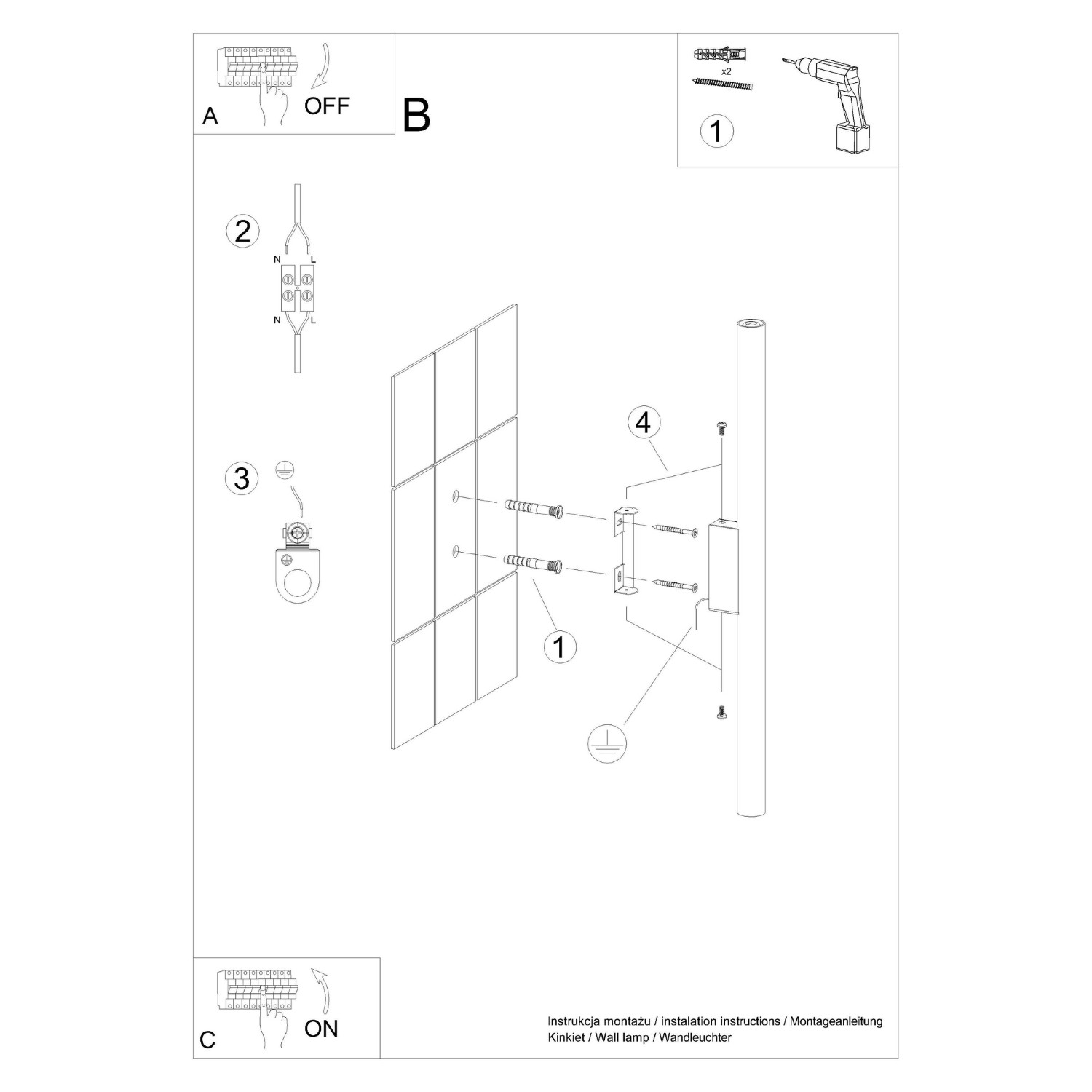 Wall Lamp Pastelo 2 Pink - Thumbnail 6