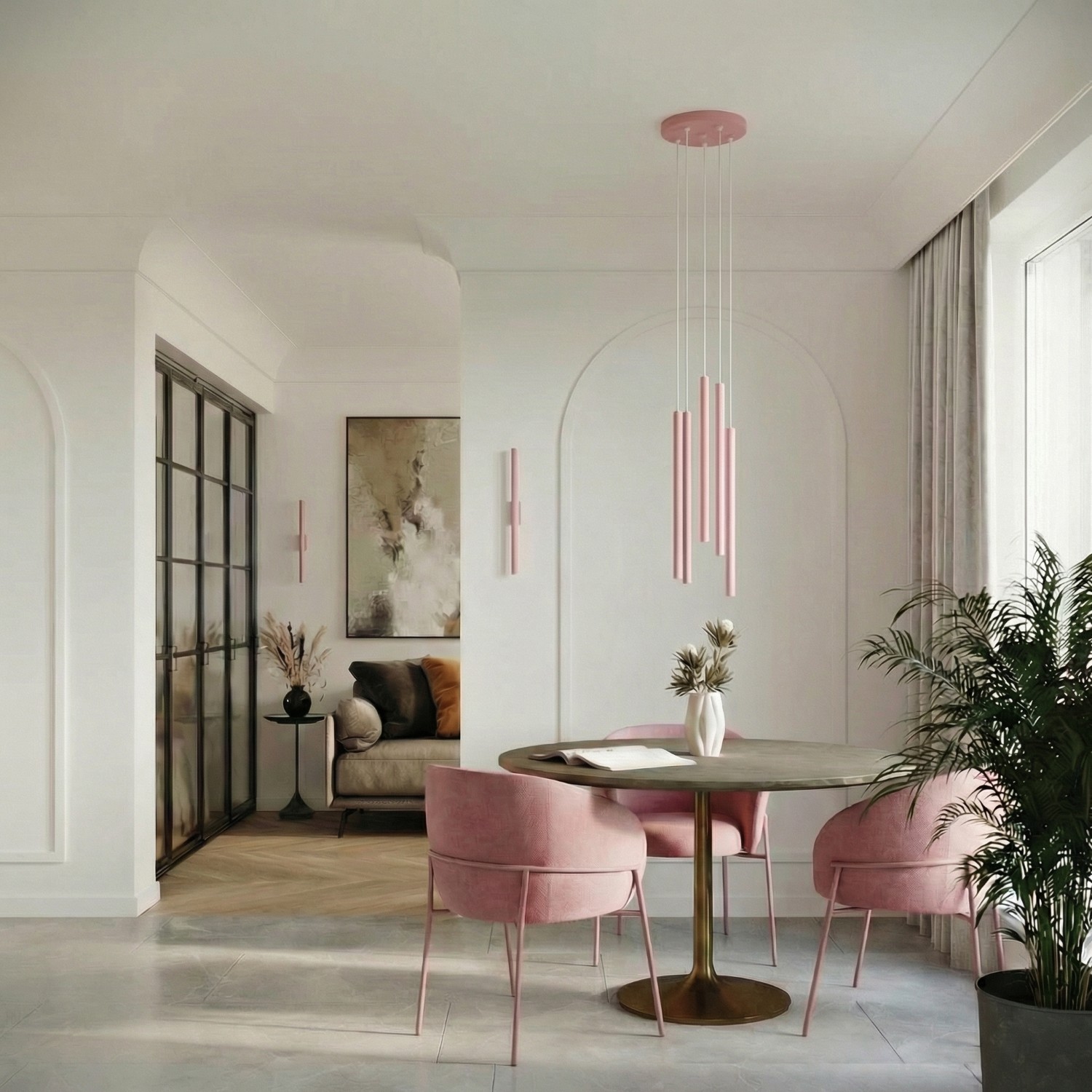 Wall Lamp Pastelo 2 Pink - Thumbnail 7