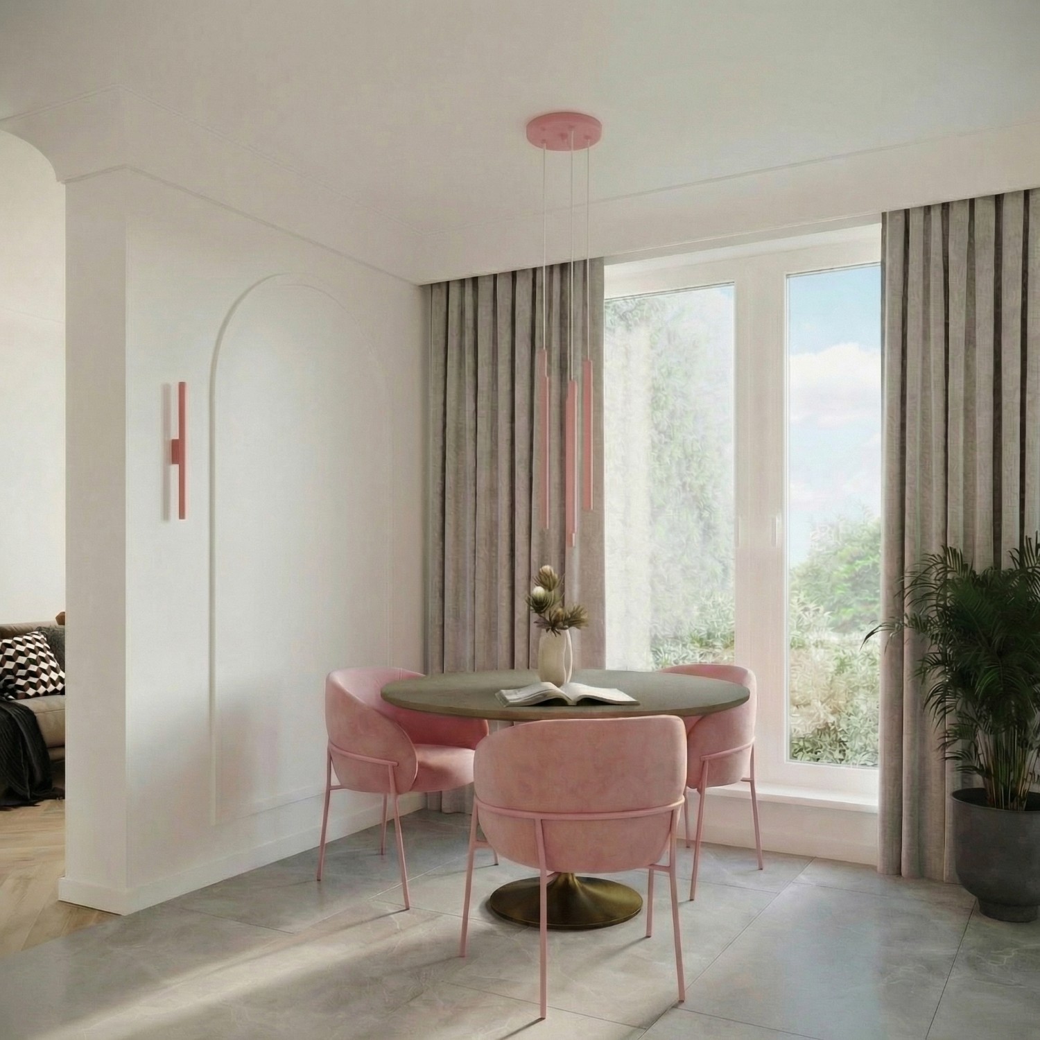 Wall Lamp Pastelo 2 Pink - Thumbnail 8
