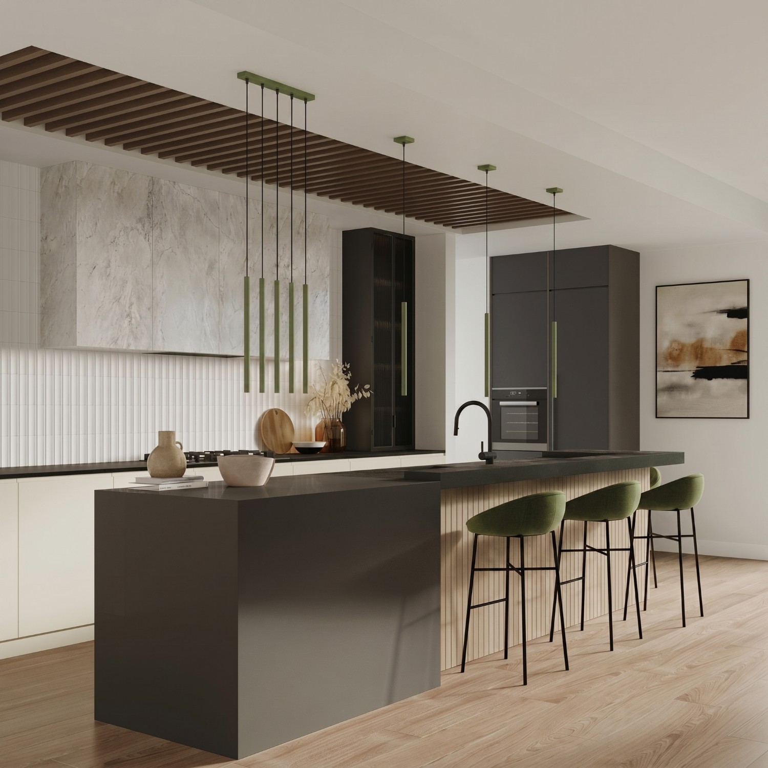 Pendant Lamp Pastelo 3P Sage - Thumbnail 8