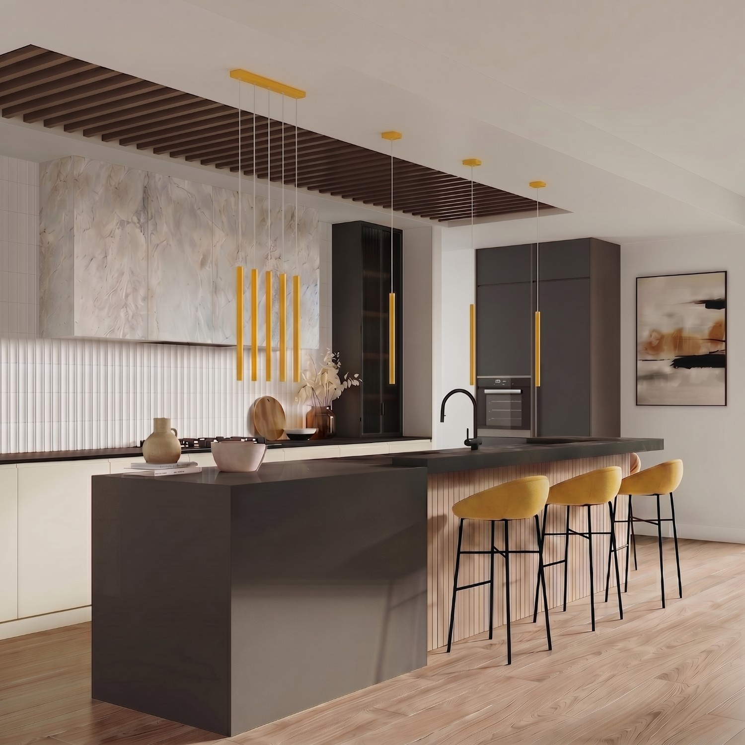 Pendant Lamp Pastelo 1 Yellow - Thumbnail 8