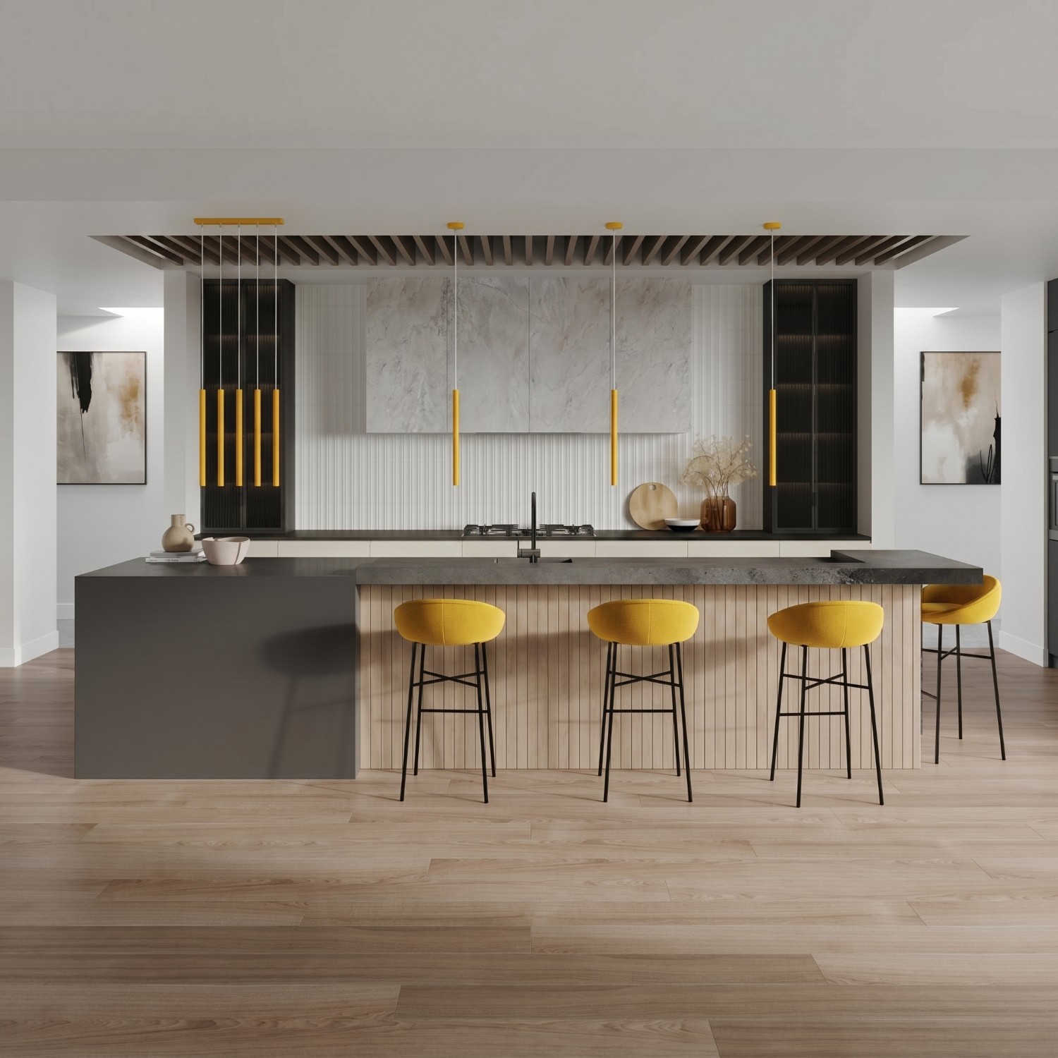 Pendant Lamp Pastelo 2 Yellow - Thumbnail 7