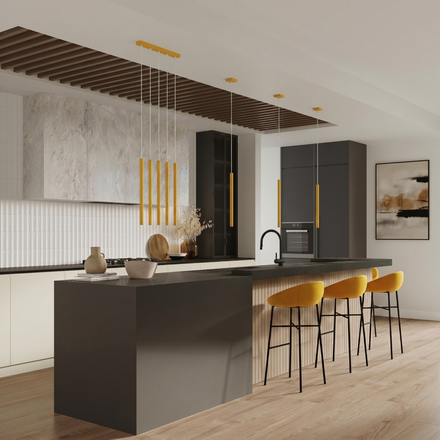 Pendant Lamp Pastelo 2 Yellow - Thumbnail 8