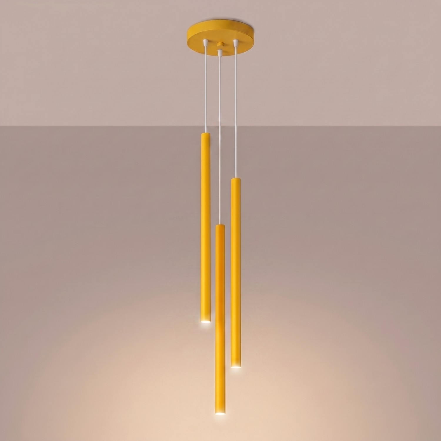 Pendant Lamp Pastelo 3P Yellow - Thumbnail 3