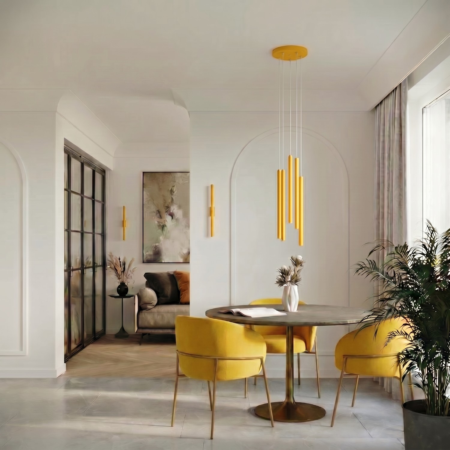 Wall Lamp Pastelo 2 Yellow - Thumbnail 7