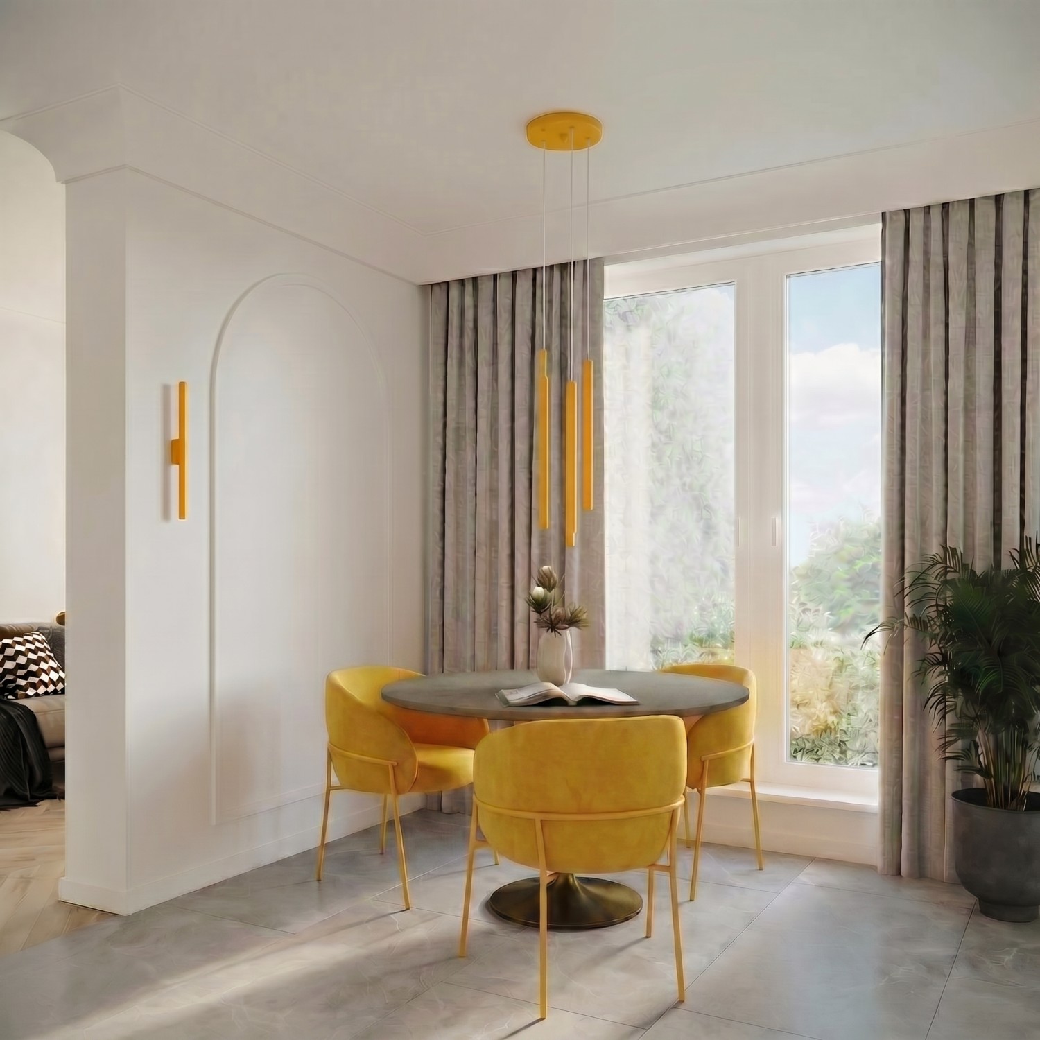 Wall Lamp Pastelo 2 Yellow - Thumbnail 8