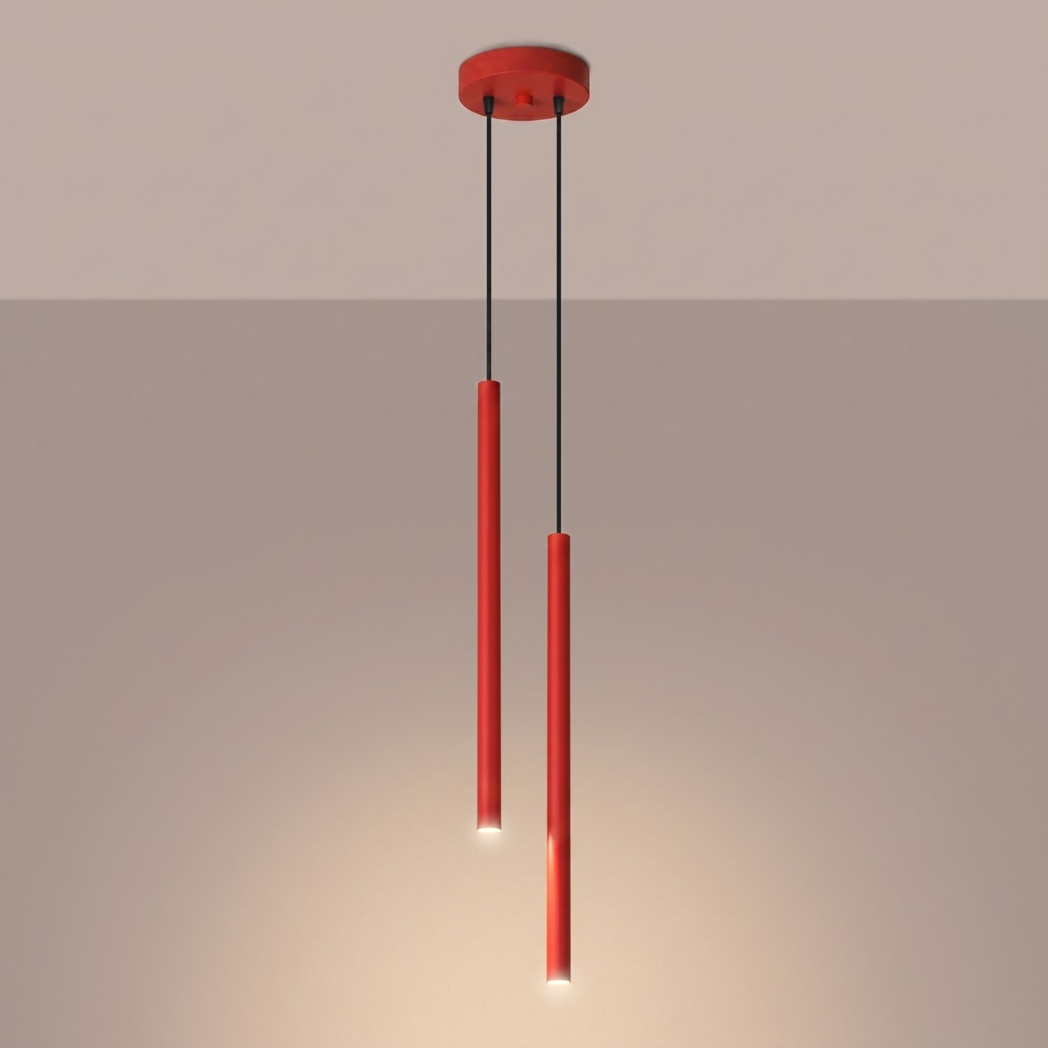 Pendant Lamp Pastelo 2 Red - Thumbnail 3