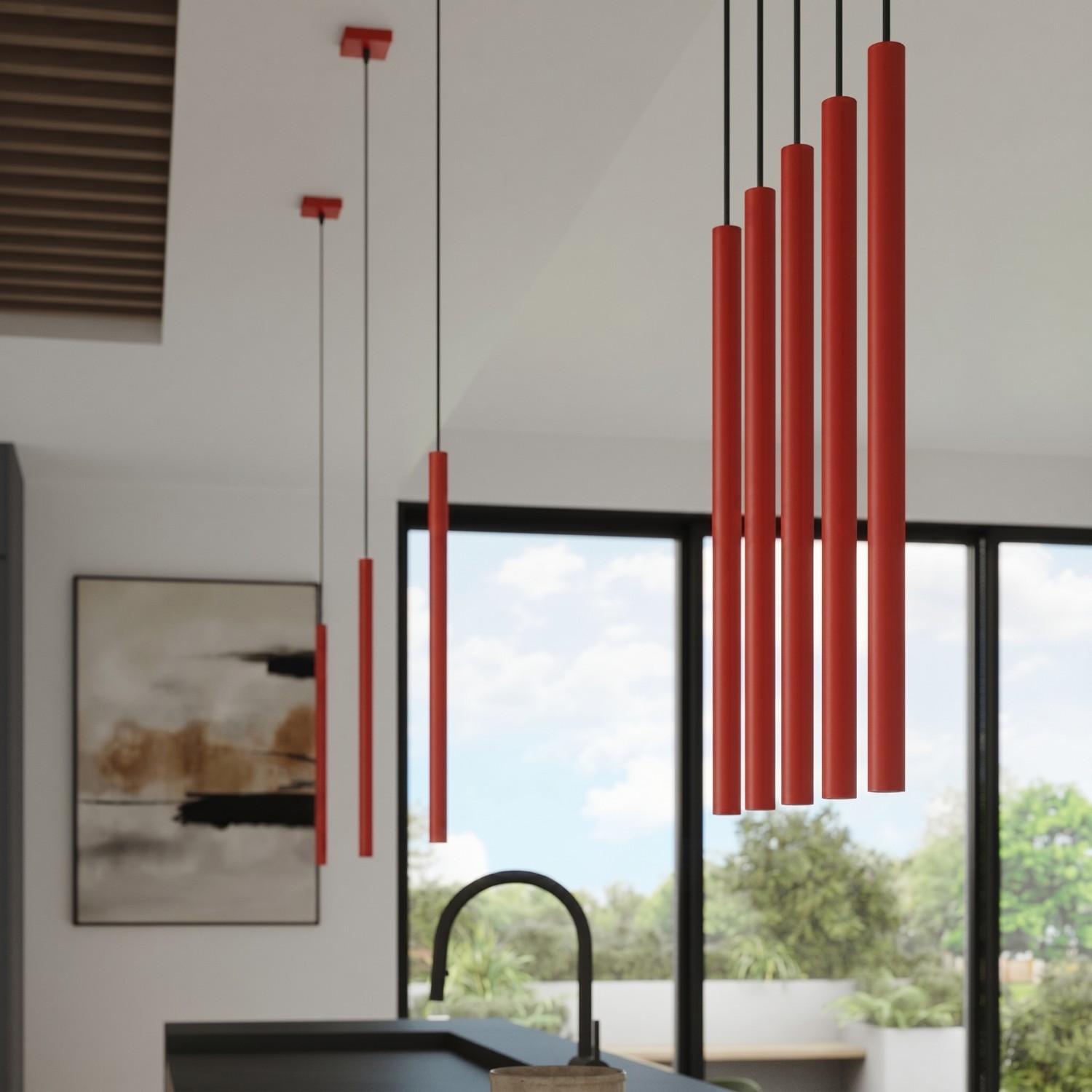 Pendant Lamp Pastelo 3P Red - Thumbnail 9