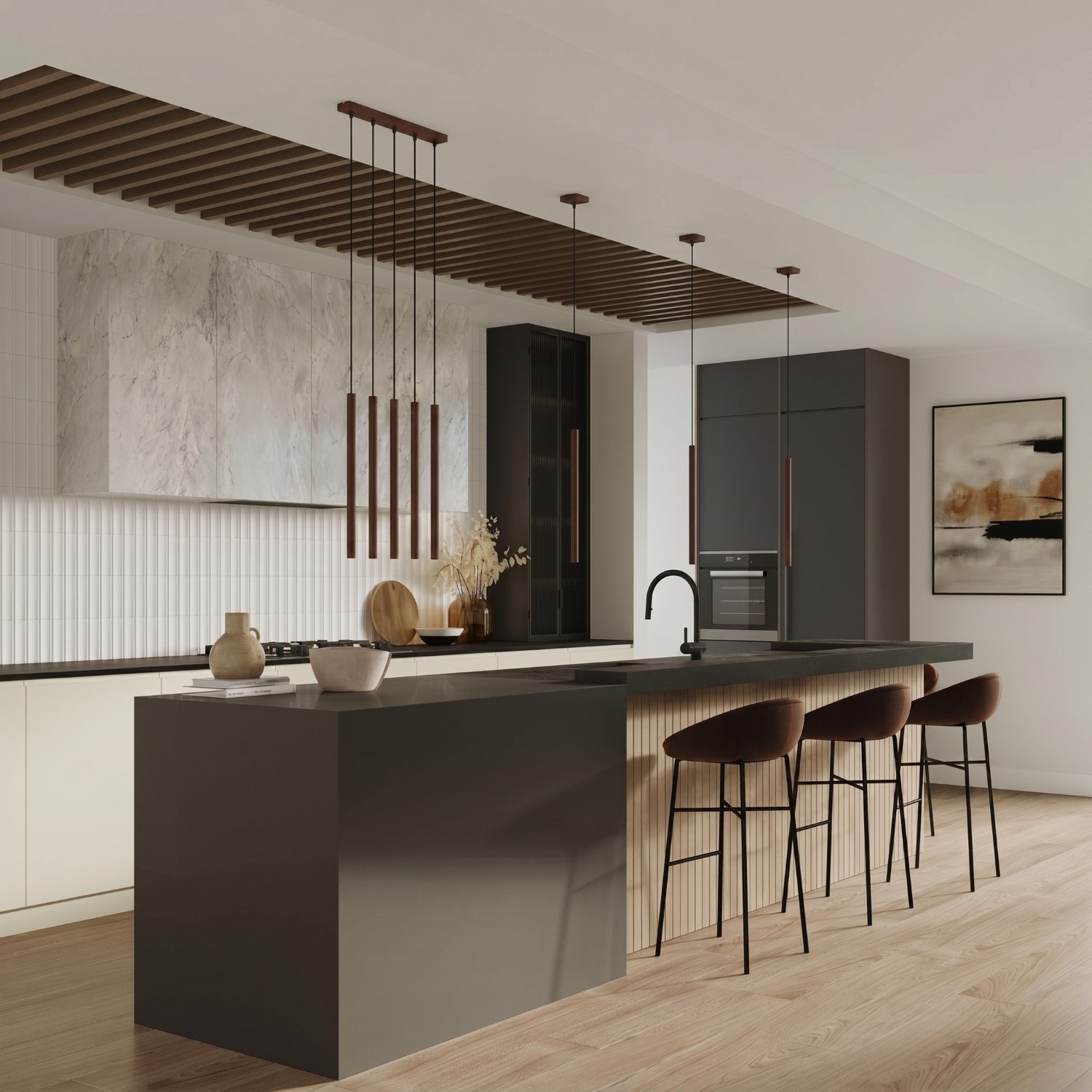 Pendant Lamp Pastelo 1 Brown - Thumbnail 9