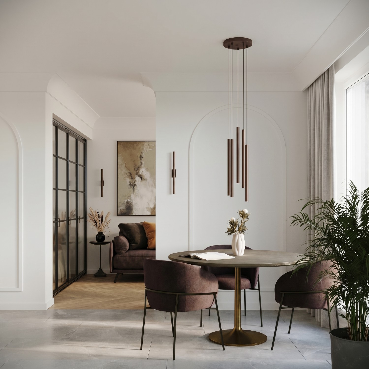 Pendant Lamp Pastelo 3P Brown - Thumbnail 7