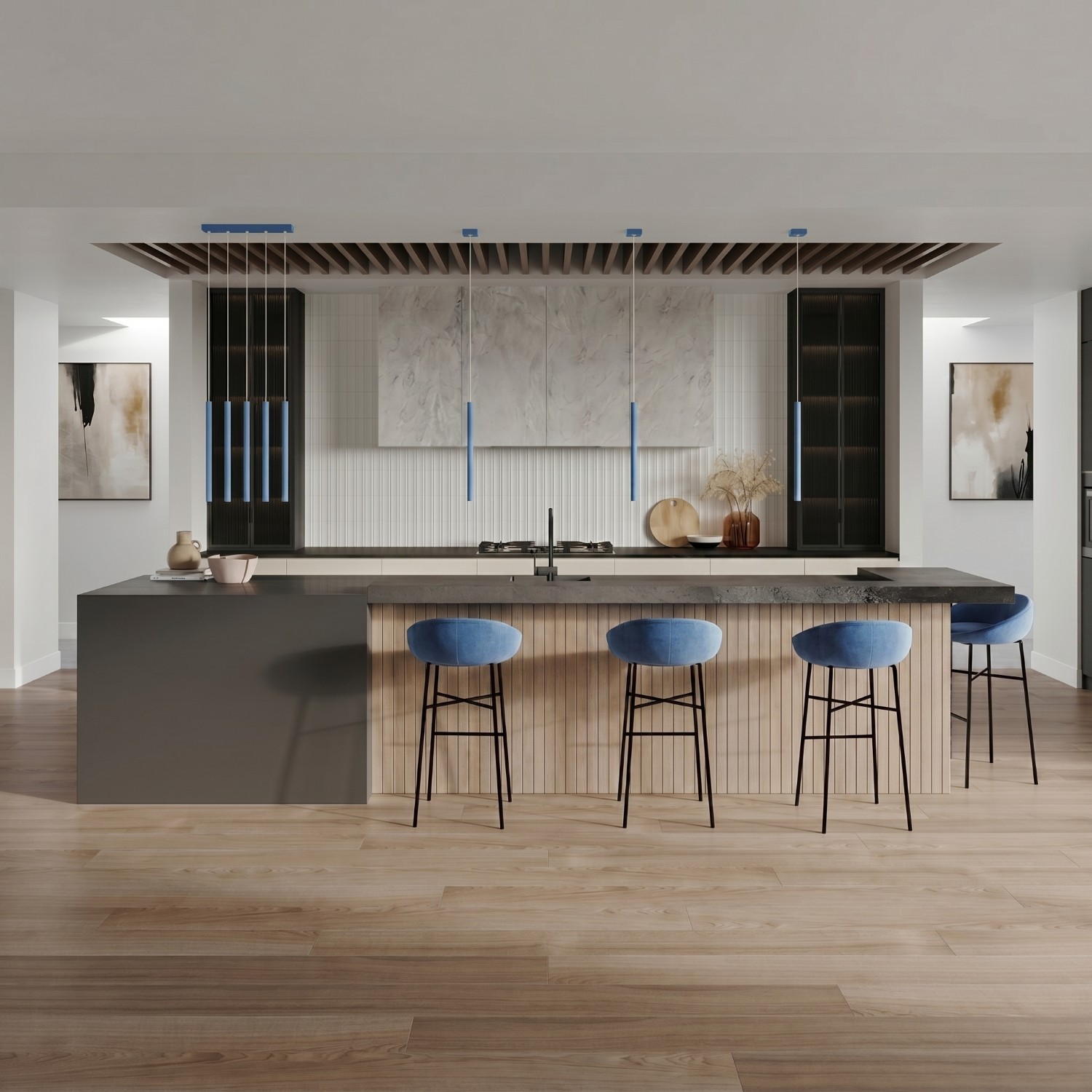 Pendant Lamp Pastelo 3P Azure - Thumbnail 7