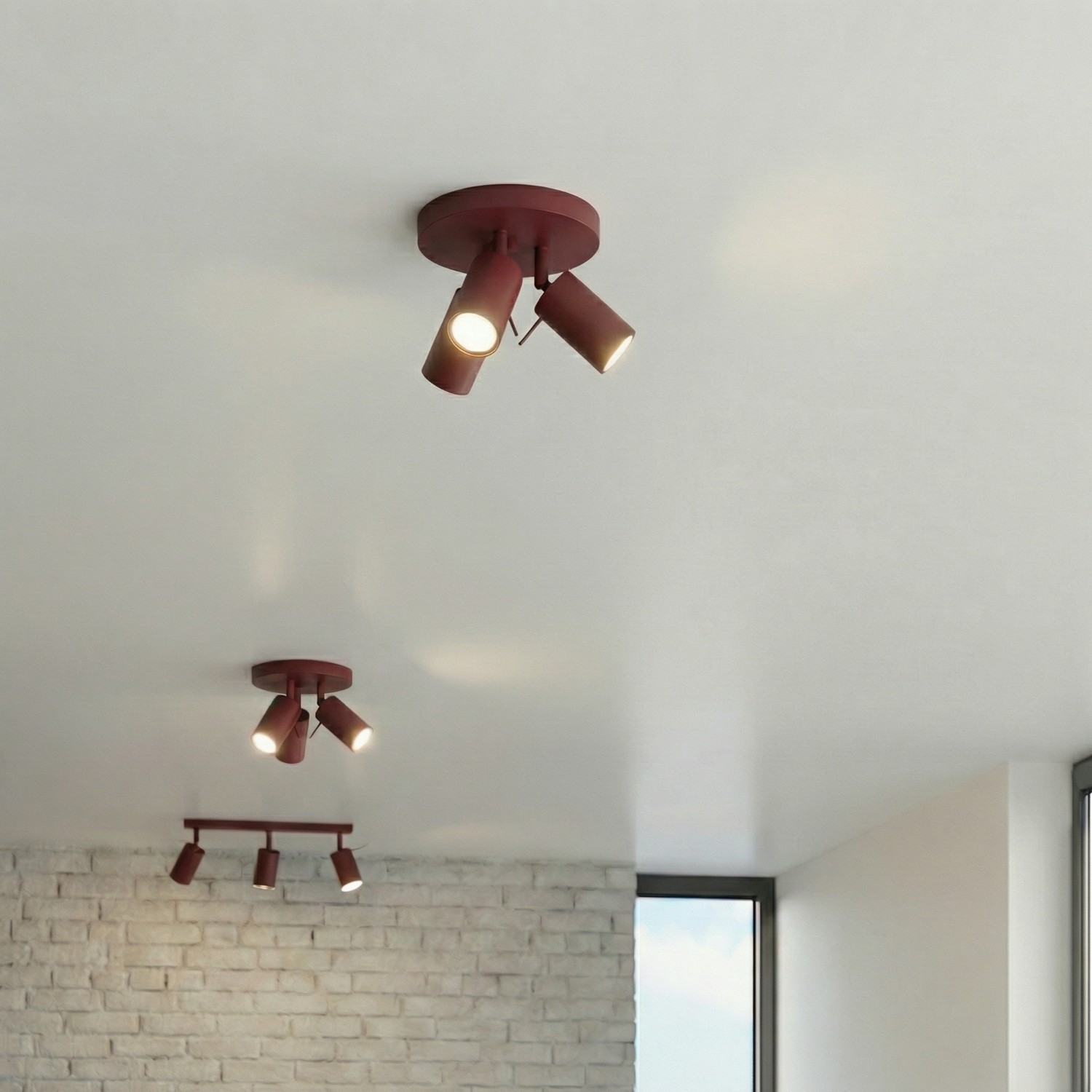 Ceiling Lamp Ring 3P Burgundy - Thumbnail 8