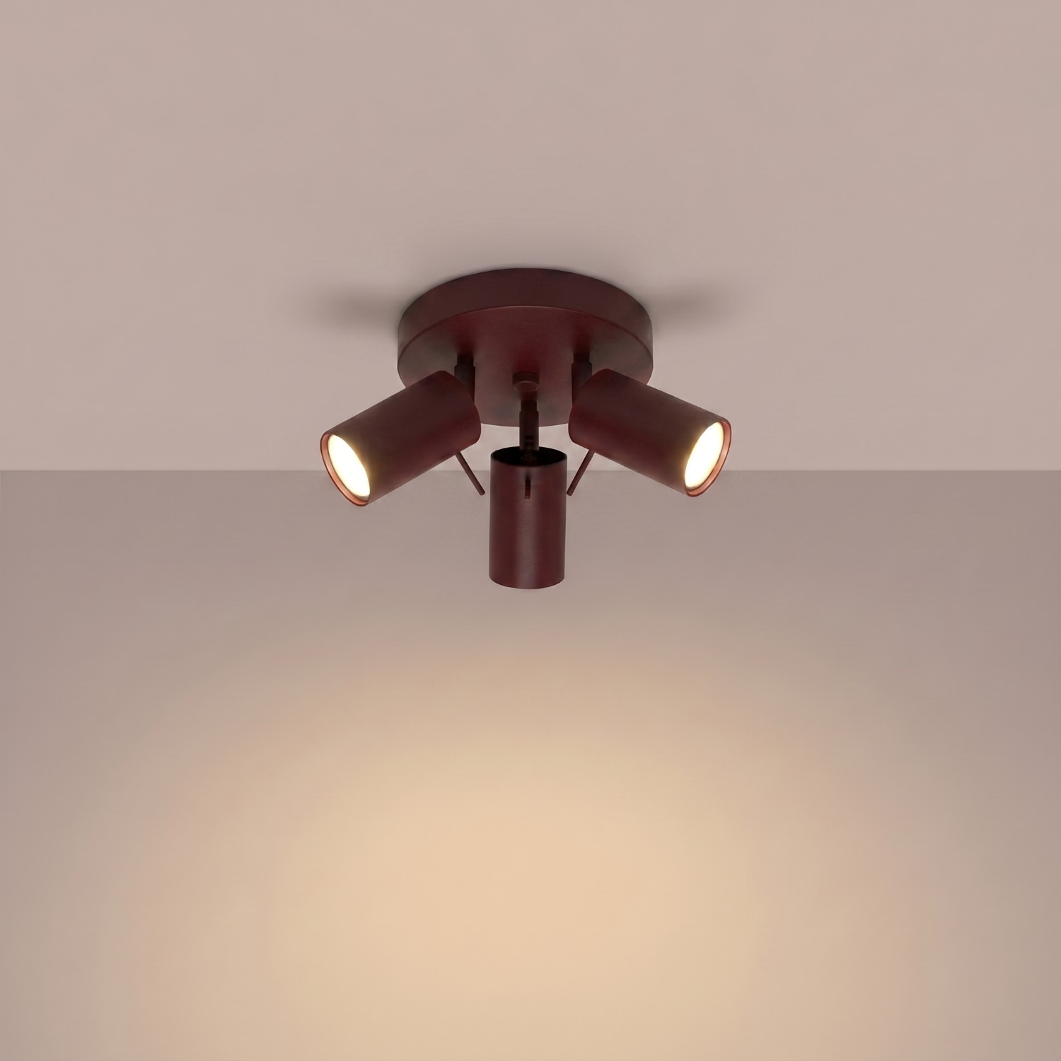 Ceiling Lamp Ring 3P Burgundy - Thumbnail 3