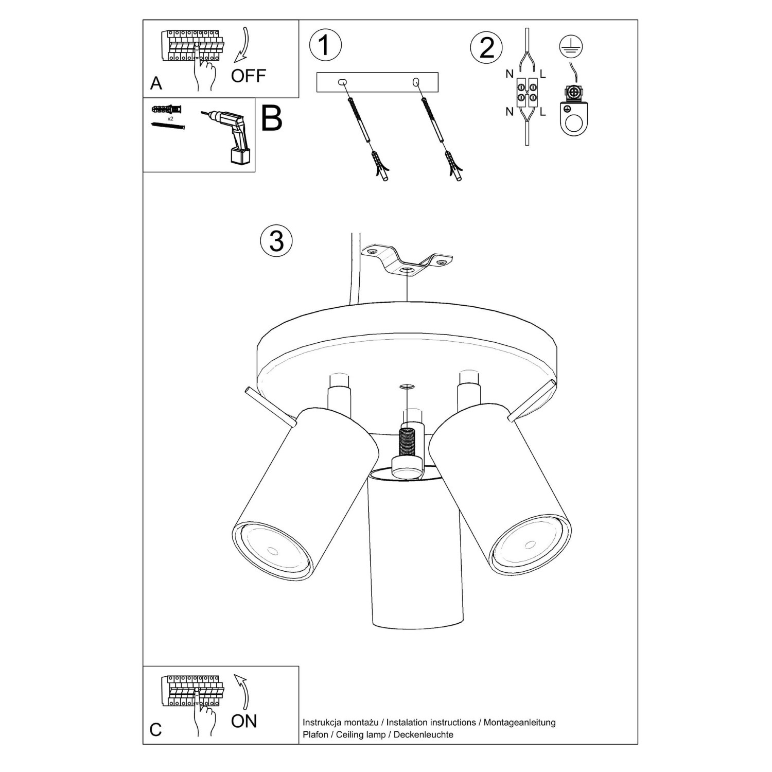 Ceiling Lamp Ring 3P Yellow - Thumbnail 9