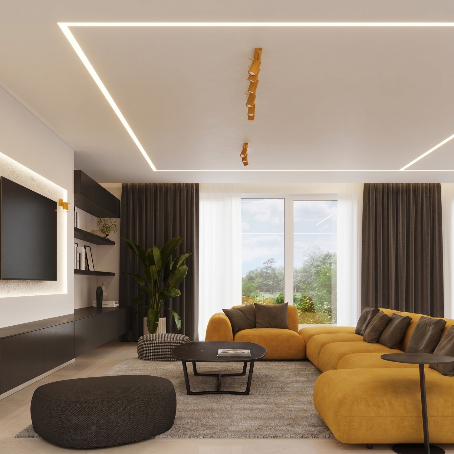 Ceiling Lamp Ring 3P Yellow - Thumbnail 10