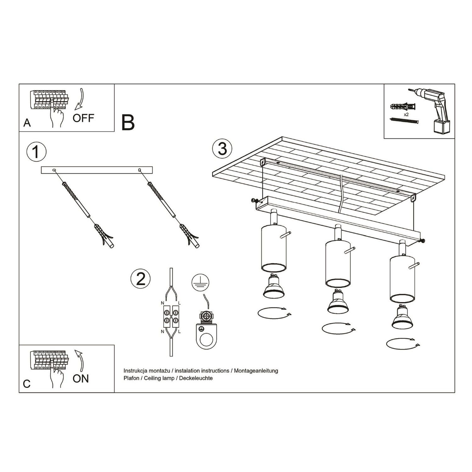 Ceiling Lamp Ring 3L Azure - Thumbnail 10