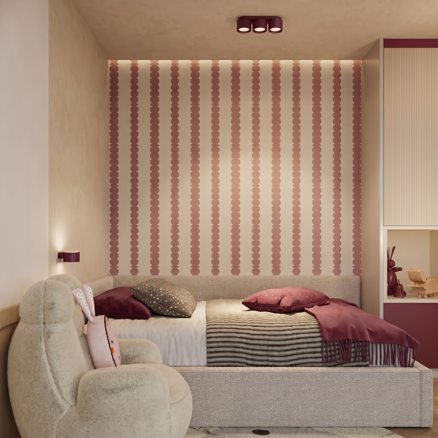 Ceiling Lamp Modo 3 Burgundy Gx53 - Thumbnail 10