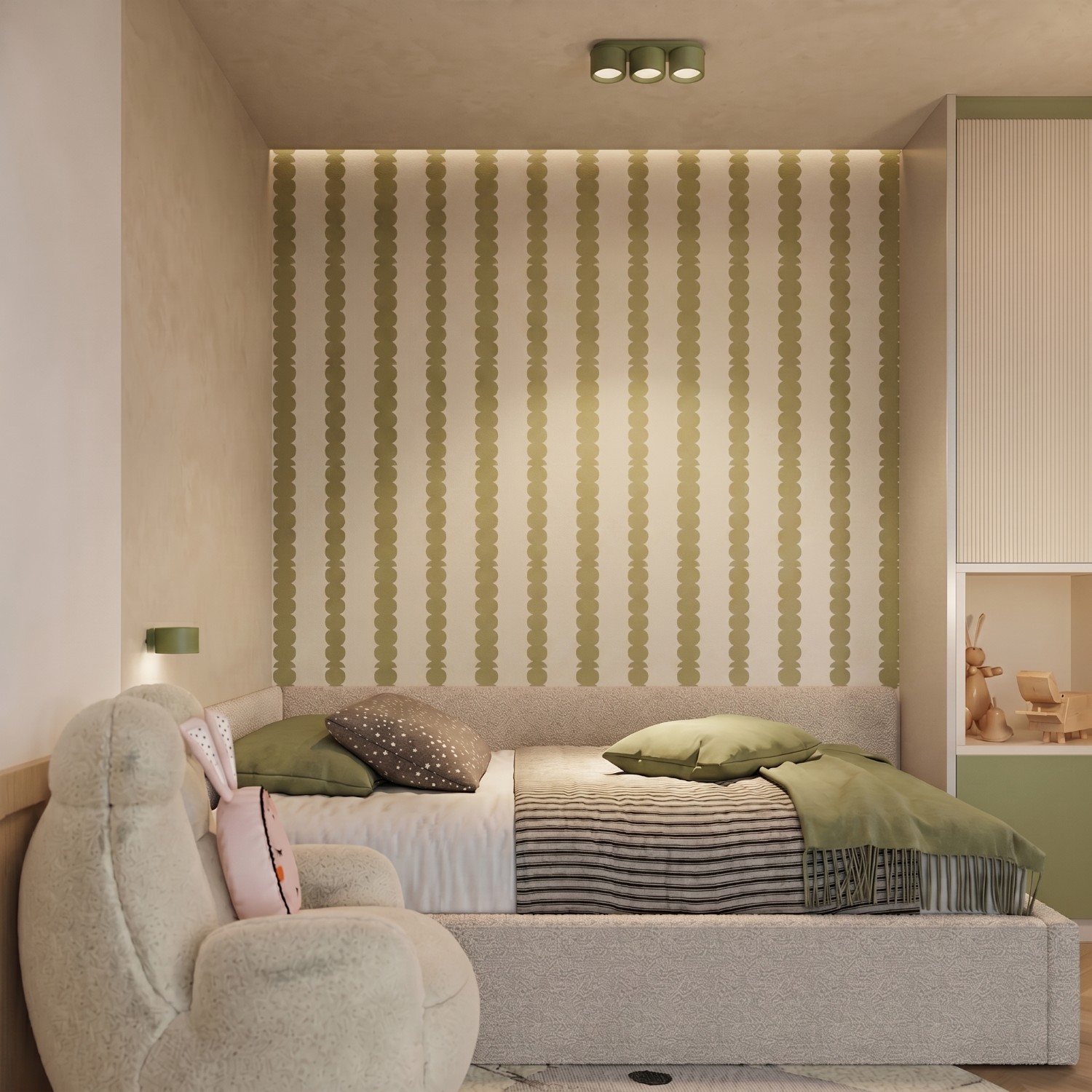 Ceiling Lamp Modo 3 Olive Green Gx53 - Thumbnail 10