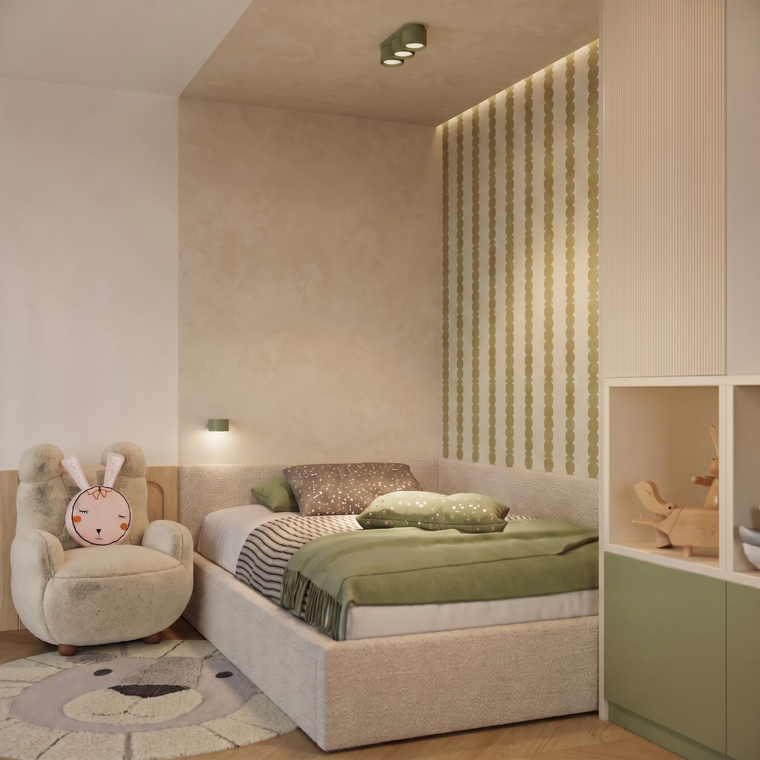 Ceiling Lamp Modo 3 Olive Green Gx53 - Thumbnail 11