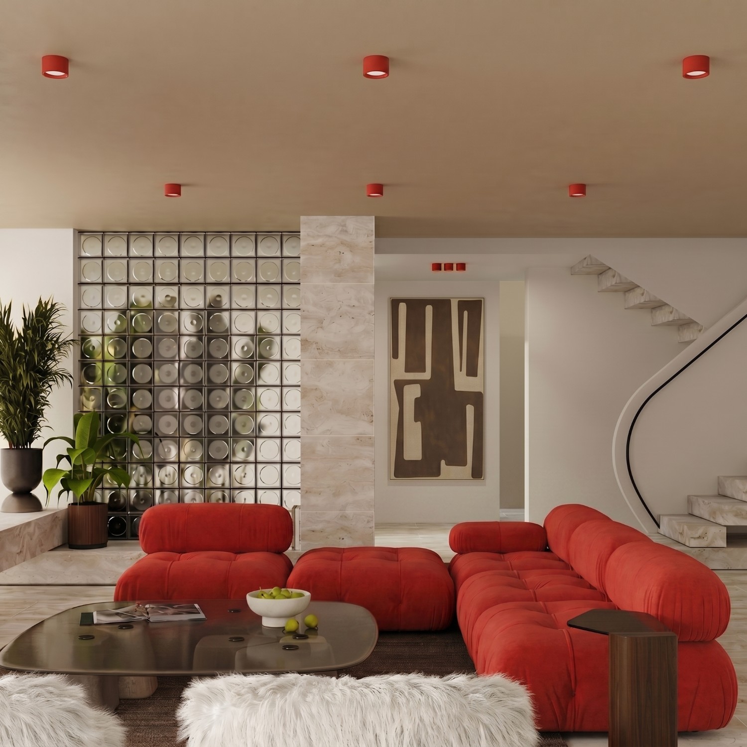 Ceiling Lamp Modo 1 Red Gx53 - Thumbnail 10