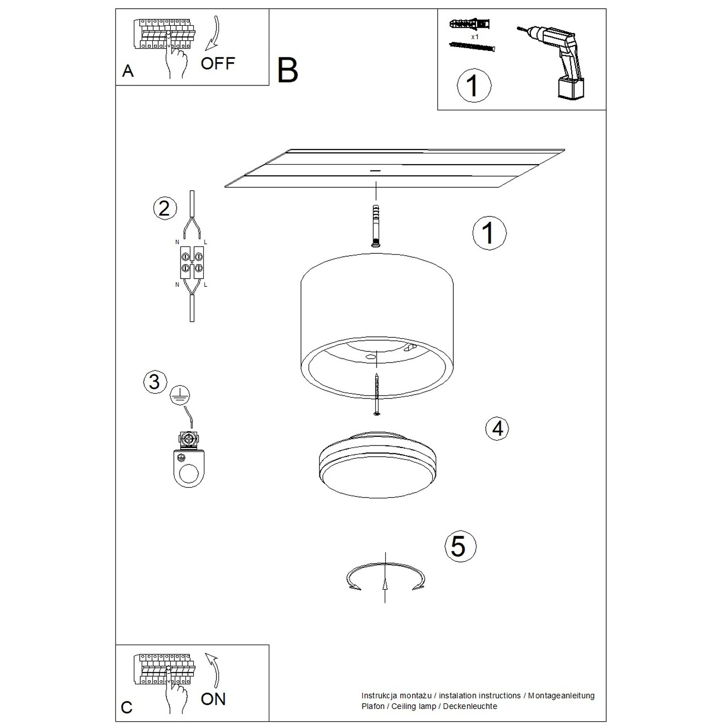 Ceiling Lamp Modo 1 Brown Gx53 - Thumbnail 9