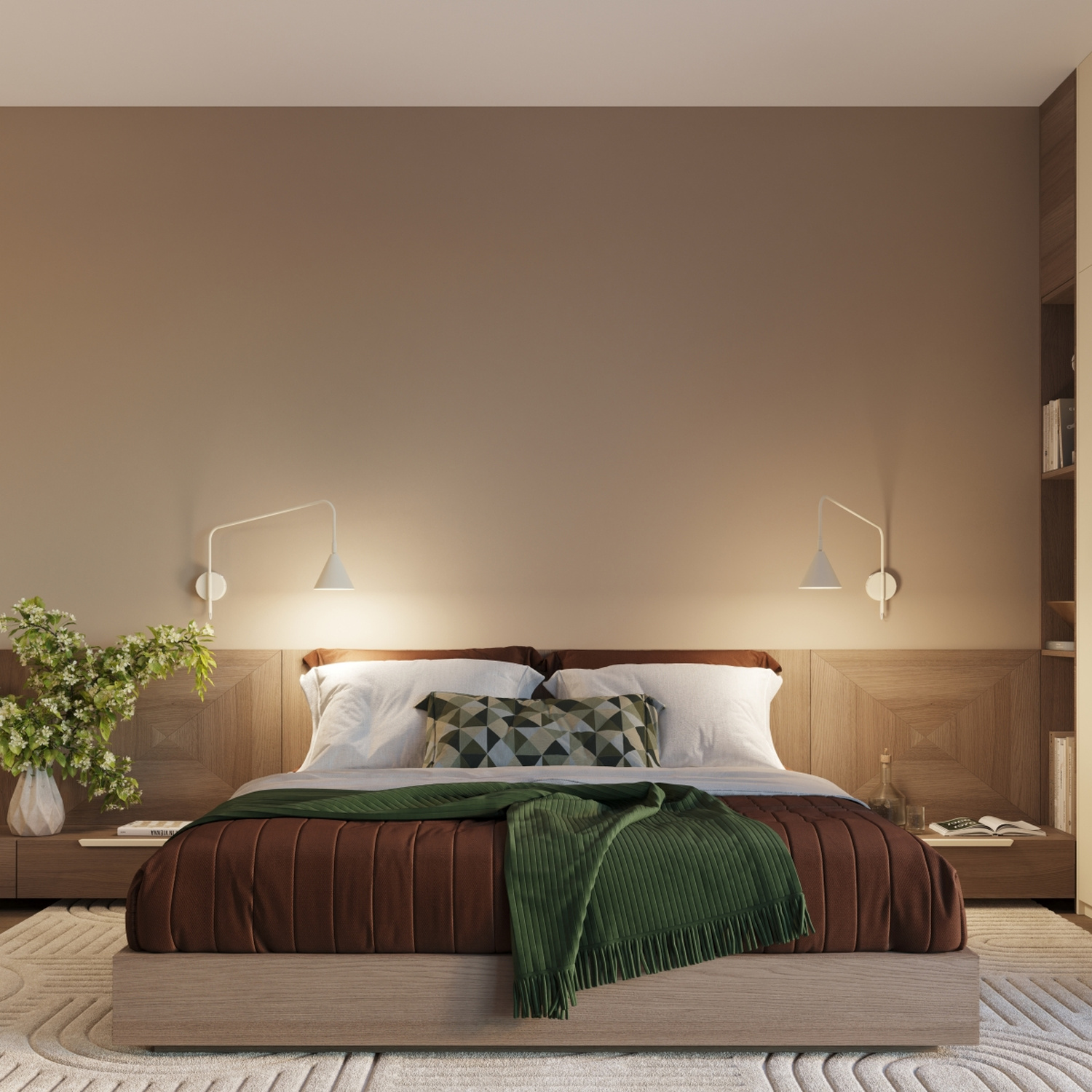 Wall Lamp Nox 1 Beige With A Switch - Thumbnail 12
