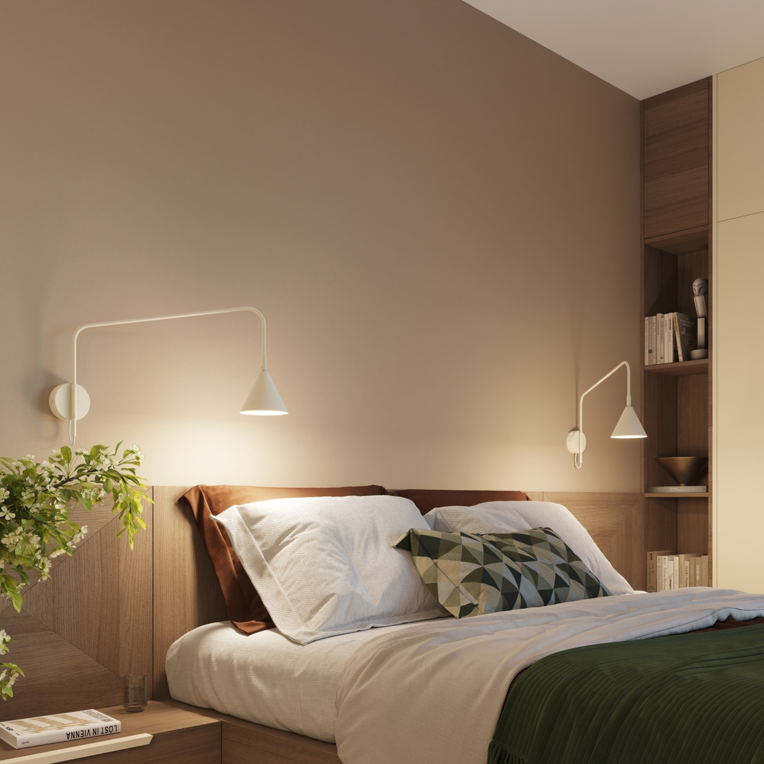 Wall Lamp Nox 1 Beige With A Switch - Thumbnail 13