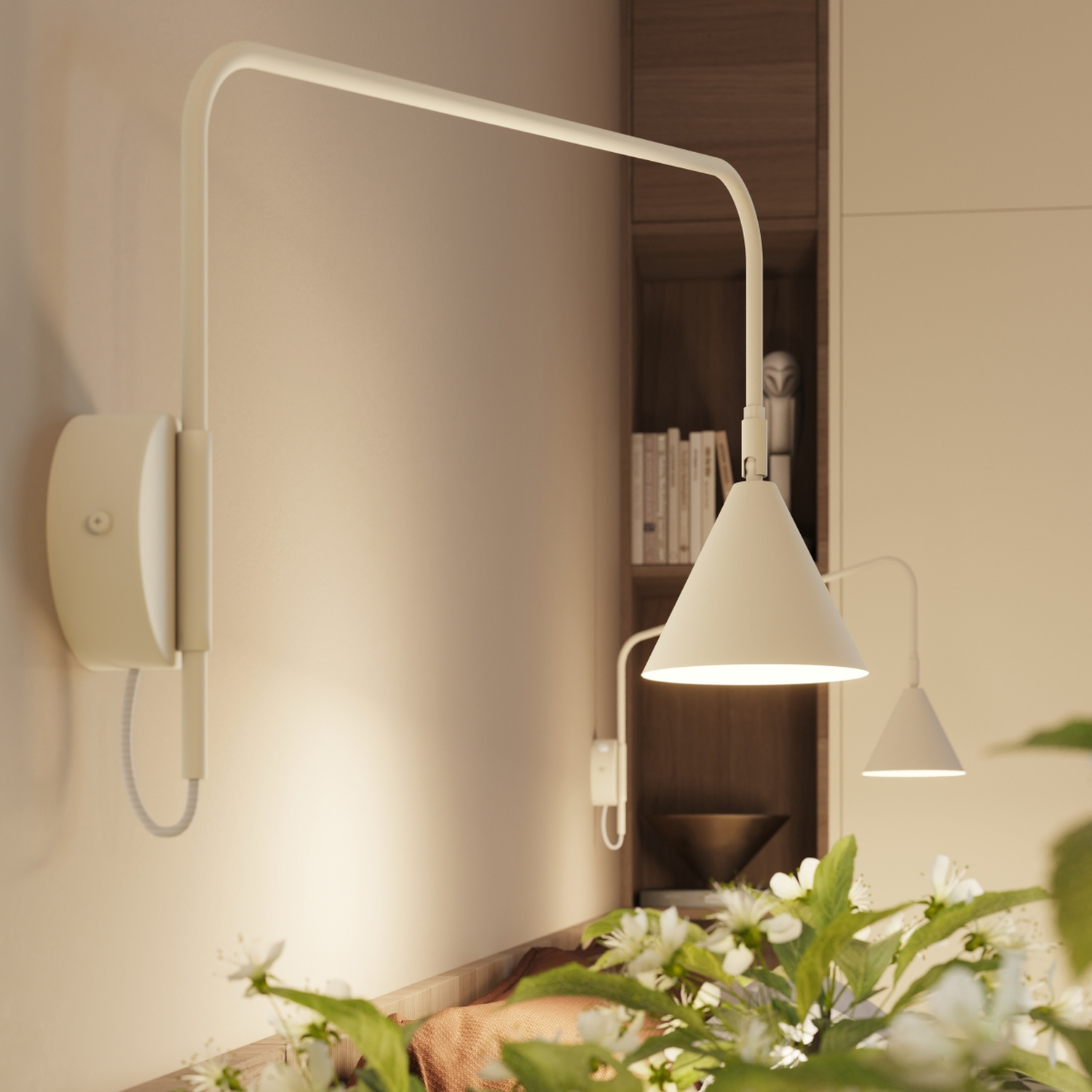 Wall Lamp Nox 1 Beige With A Switch - Thumbnail 14