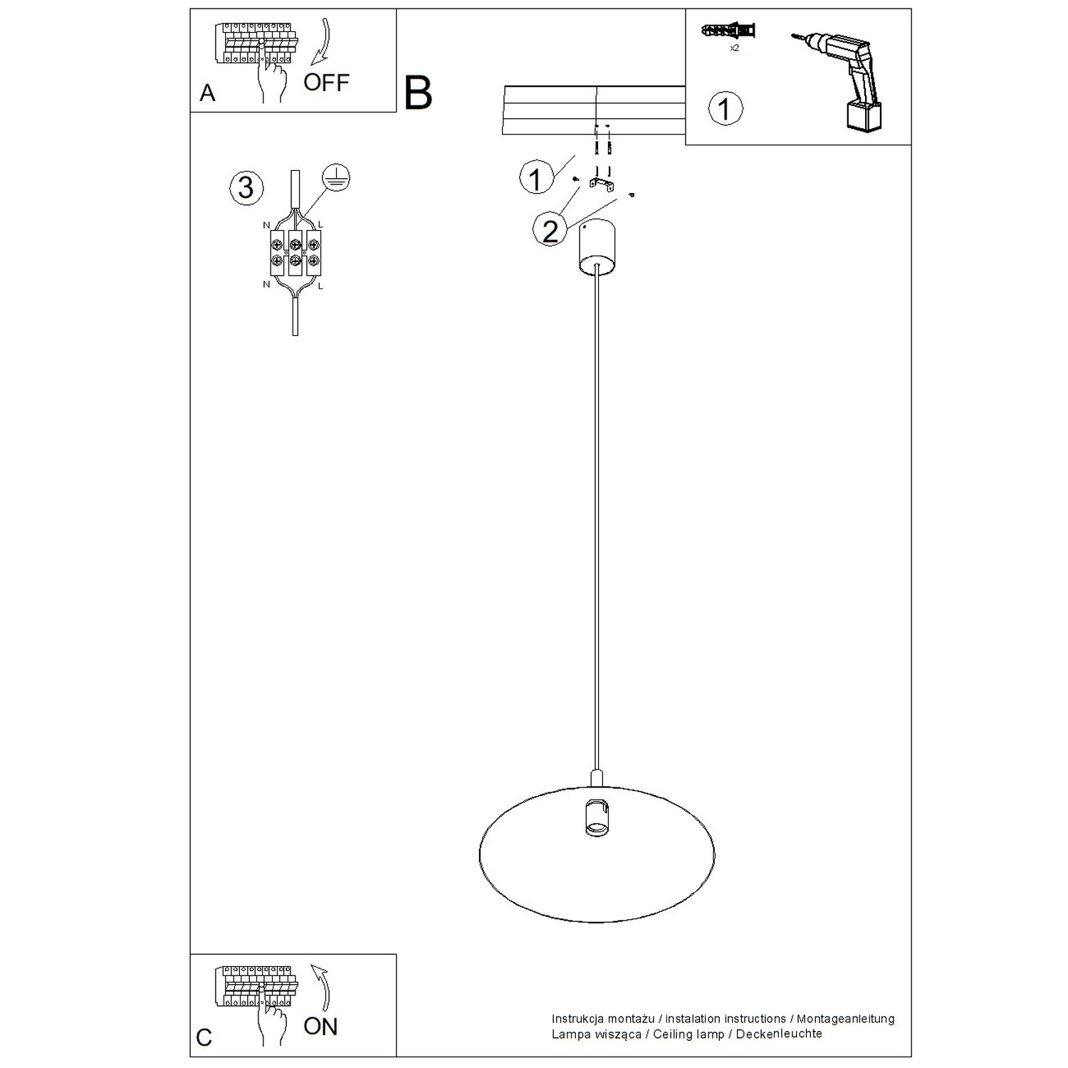 Pendant Lamp Nox 40 Beige - Thumbnail 10