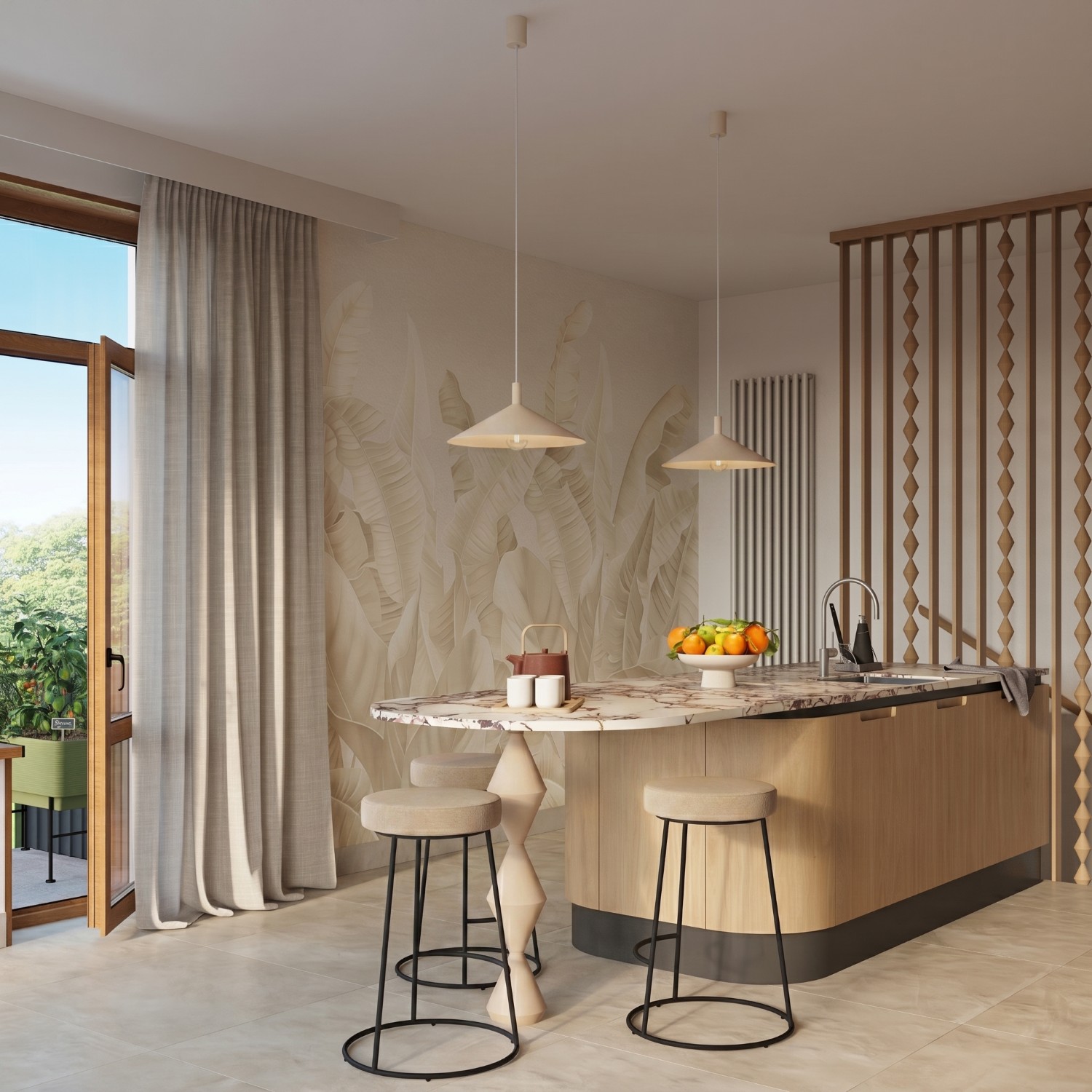 Pendant Lamp Nox 40 Beige - Thumbnail 12