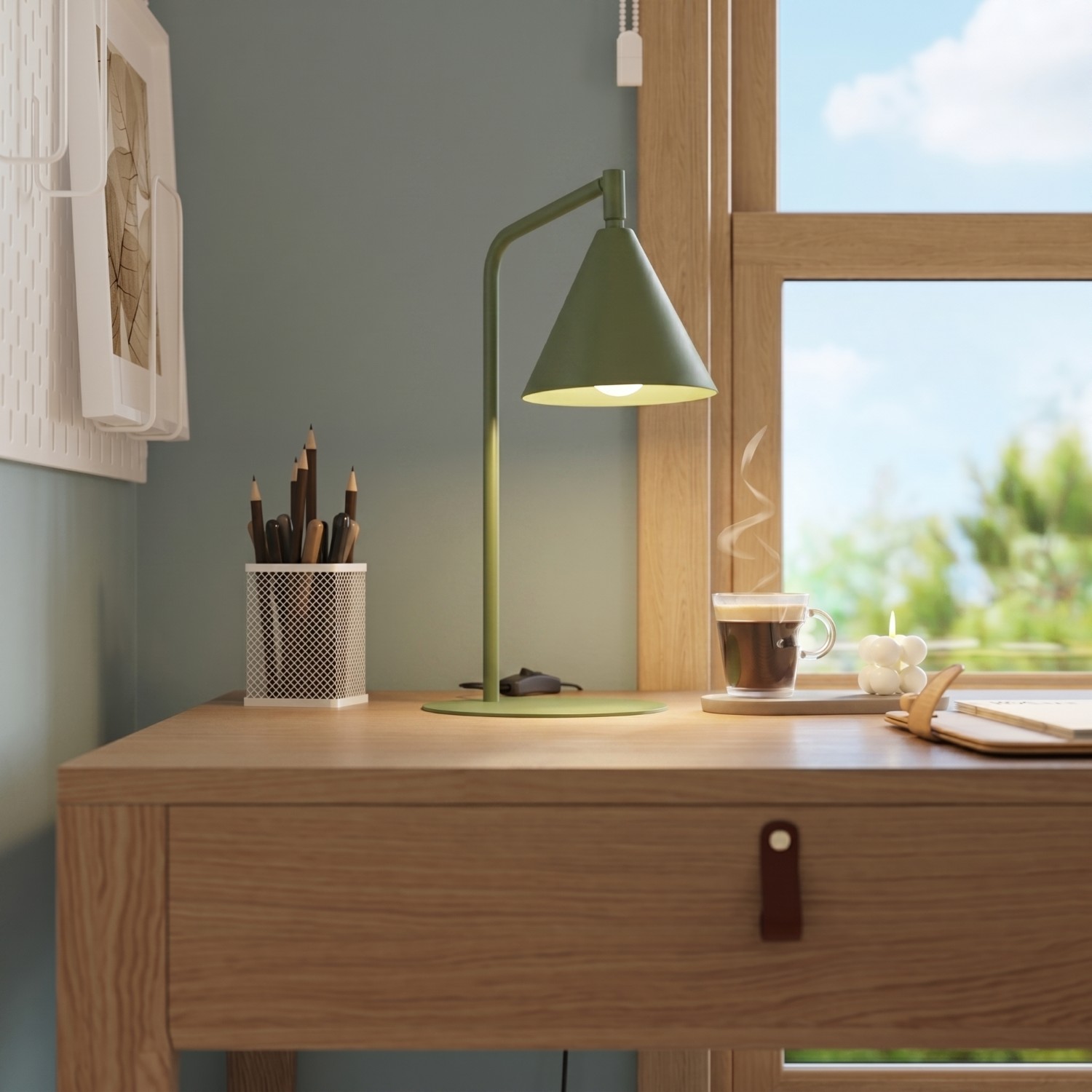 Table Lamp Nox Olive Green - Thumbnail 13