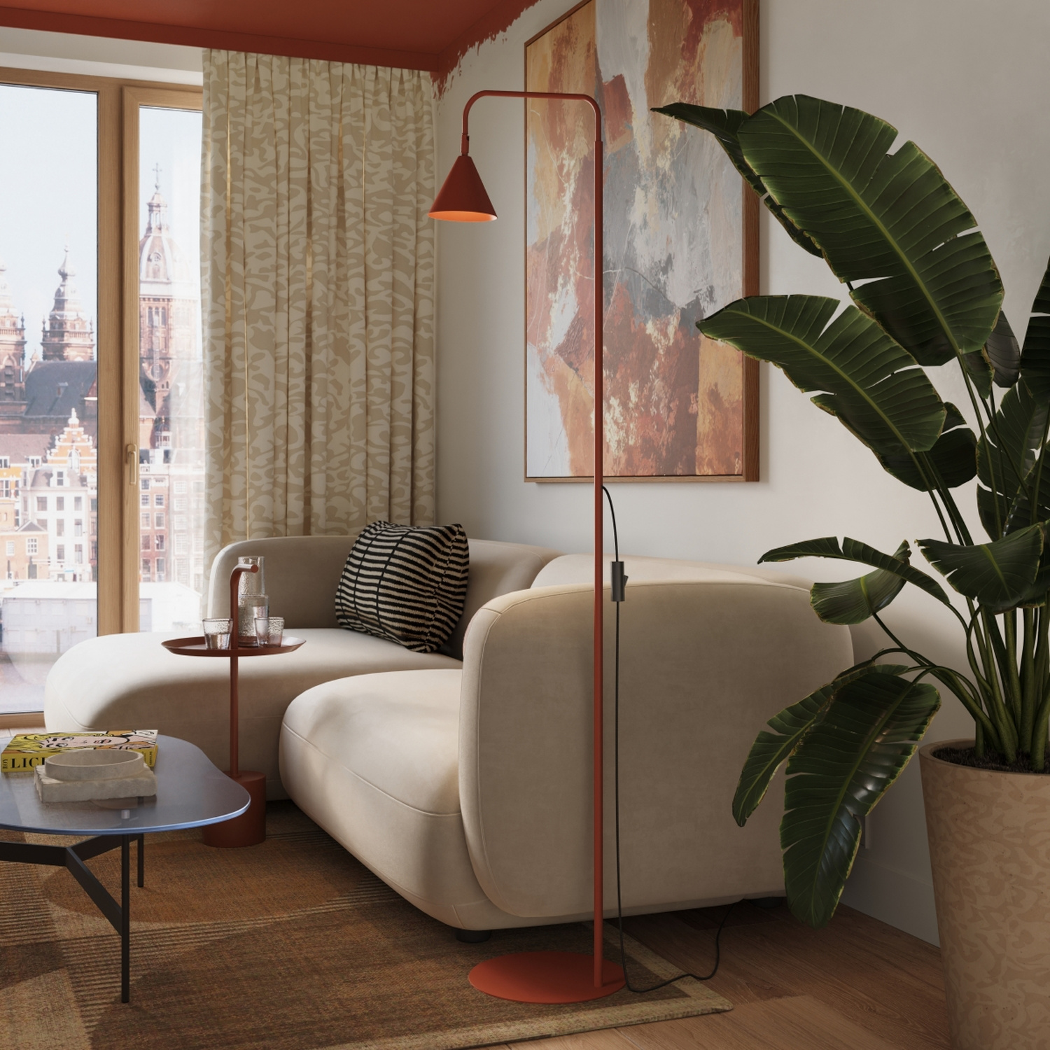 Floor Lamp Nox Red Ochre - Thumbnail 12